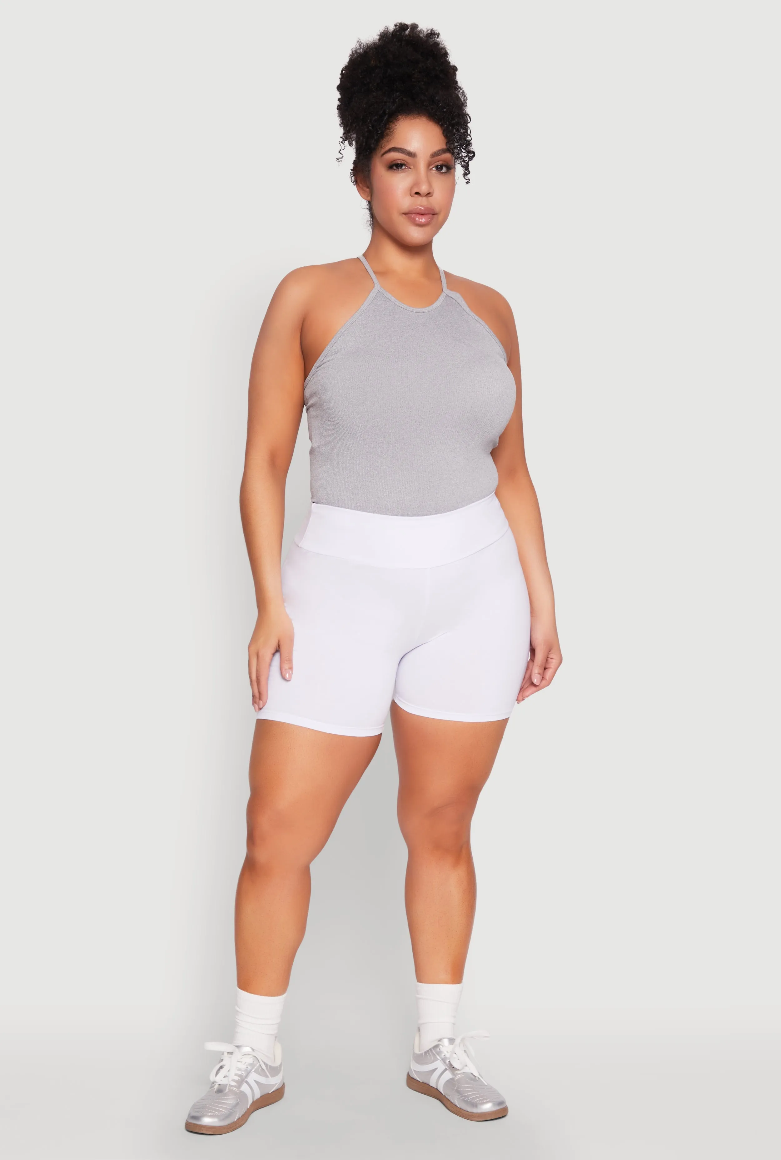 Plus Size Seamless High Waisted Biker Shorts sold by Rainbow product image thumbnail 2