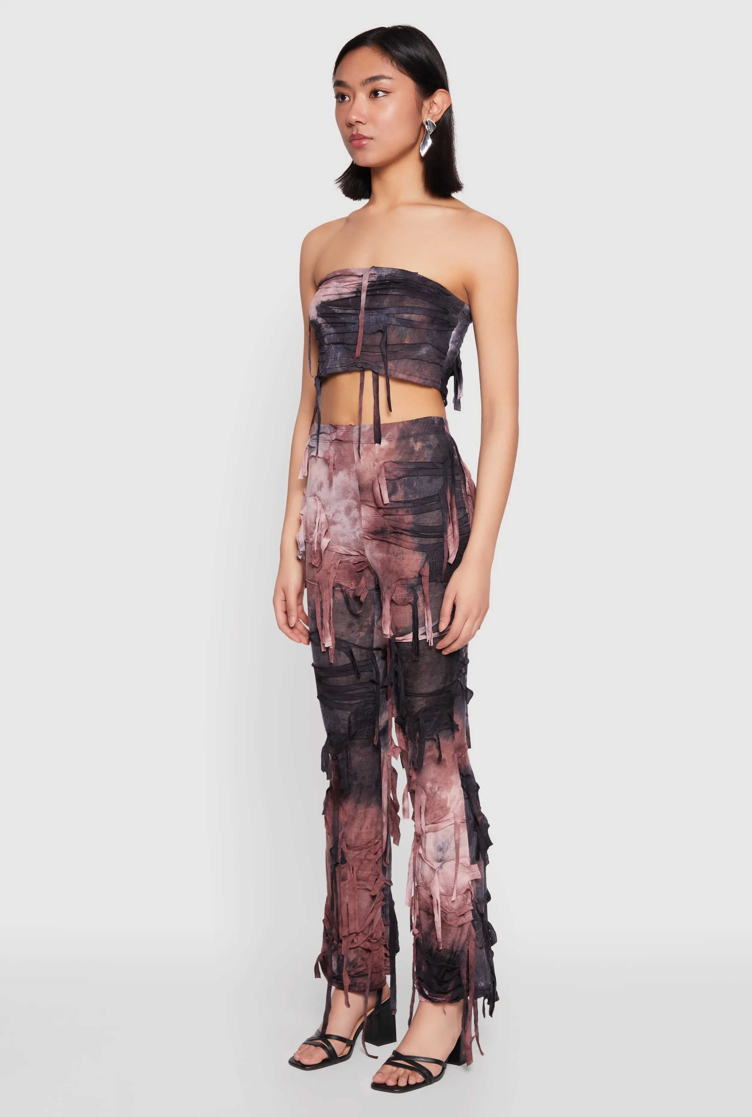 Tie Dye Distressed Bandeau Top sold by Rainbow product image thumbnail 5