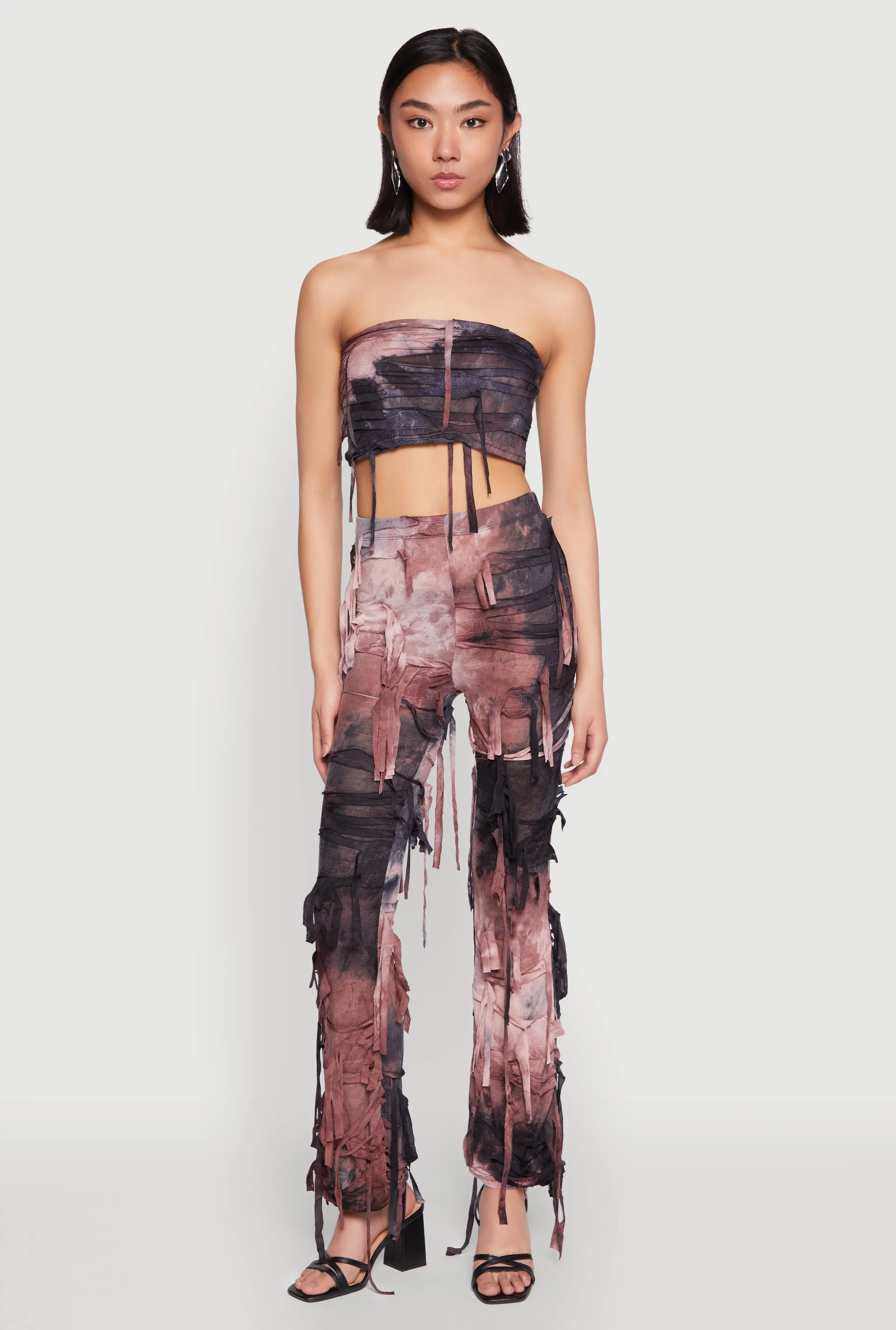 Tie Dye Distressed Bandeau Top sold by Rainbow product image thumbnail 2