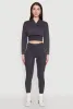 Mineral Wash Hooded Crop Top sold by Rainbow