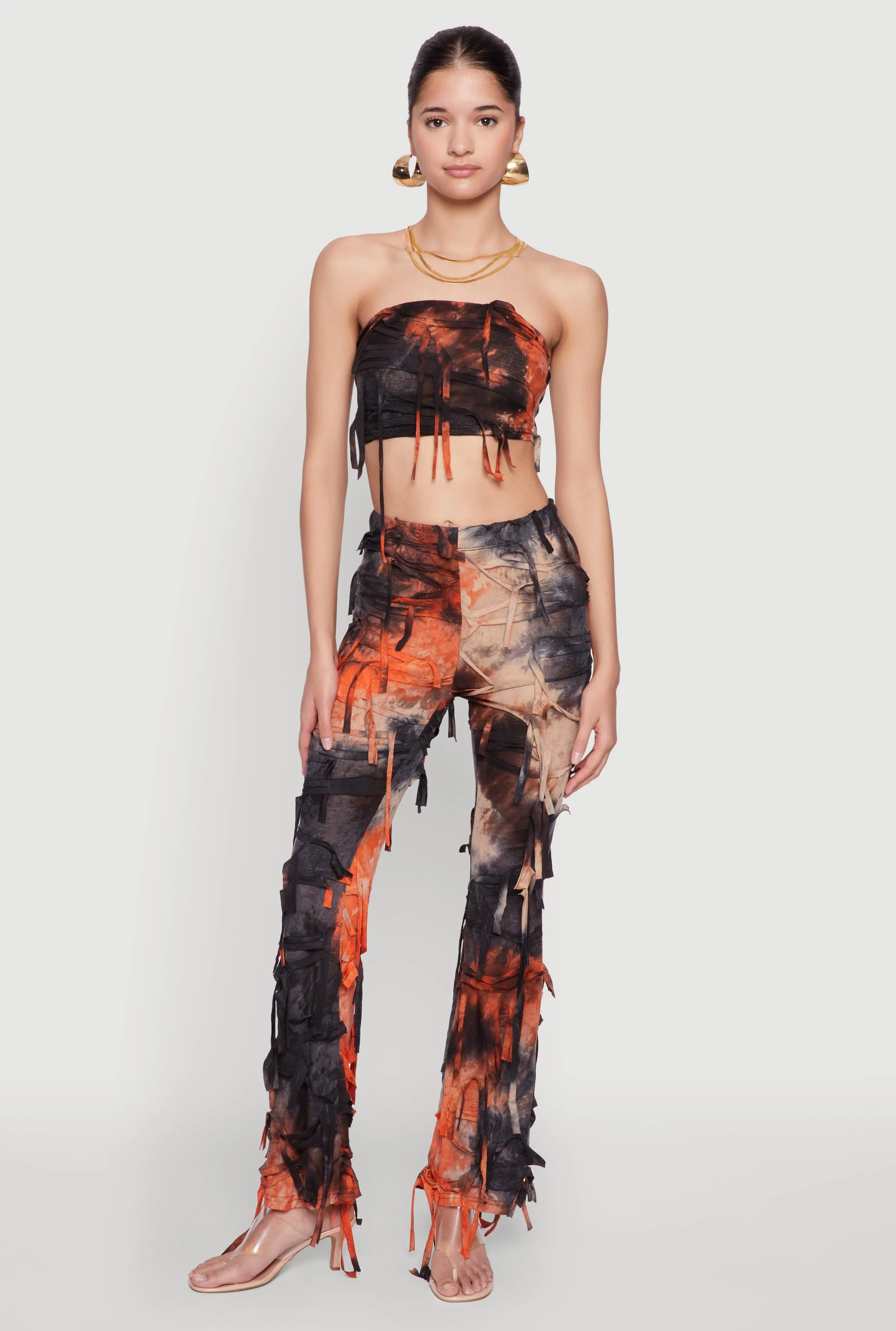 Tie Dye Distressed Bandeau Top sold by Rainbow product image thumbnail 2