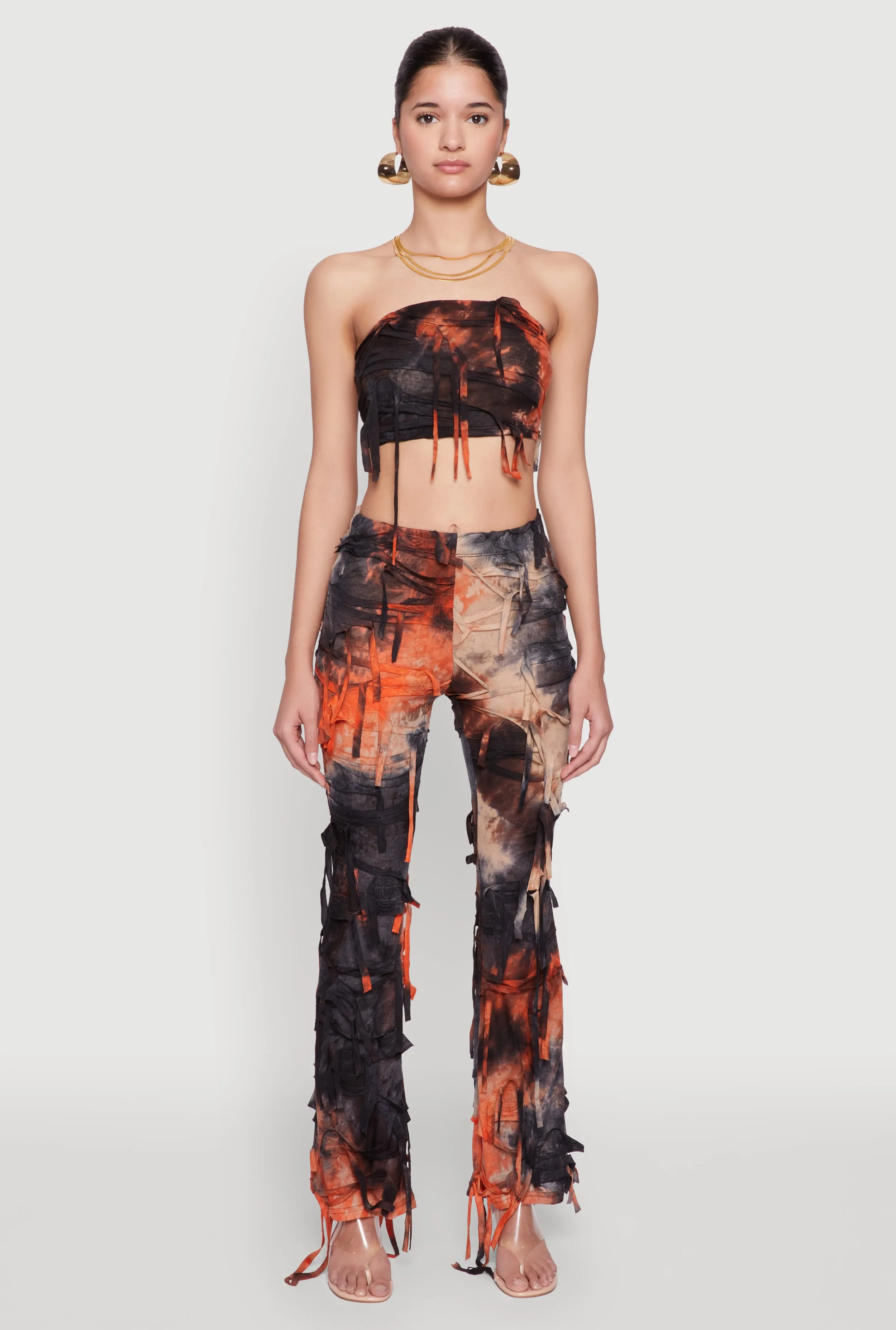 Tie Dye Distressed Bandeau Top sold by Rainbow product image thumbnail 3