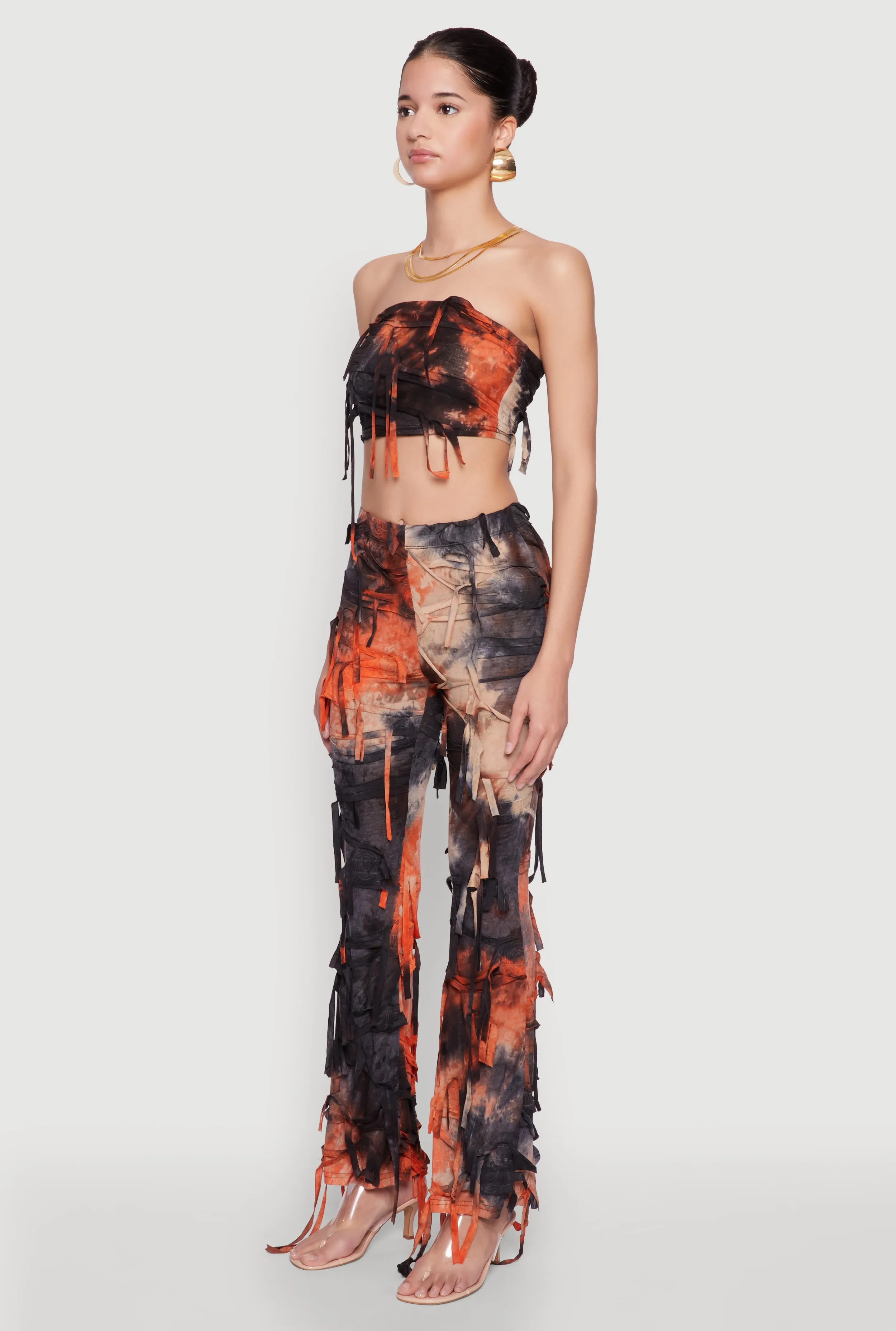 Tie Dye Distressed Bandeau Top sold by Rainbow product image thumbnail 5