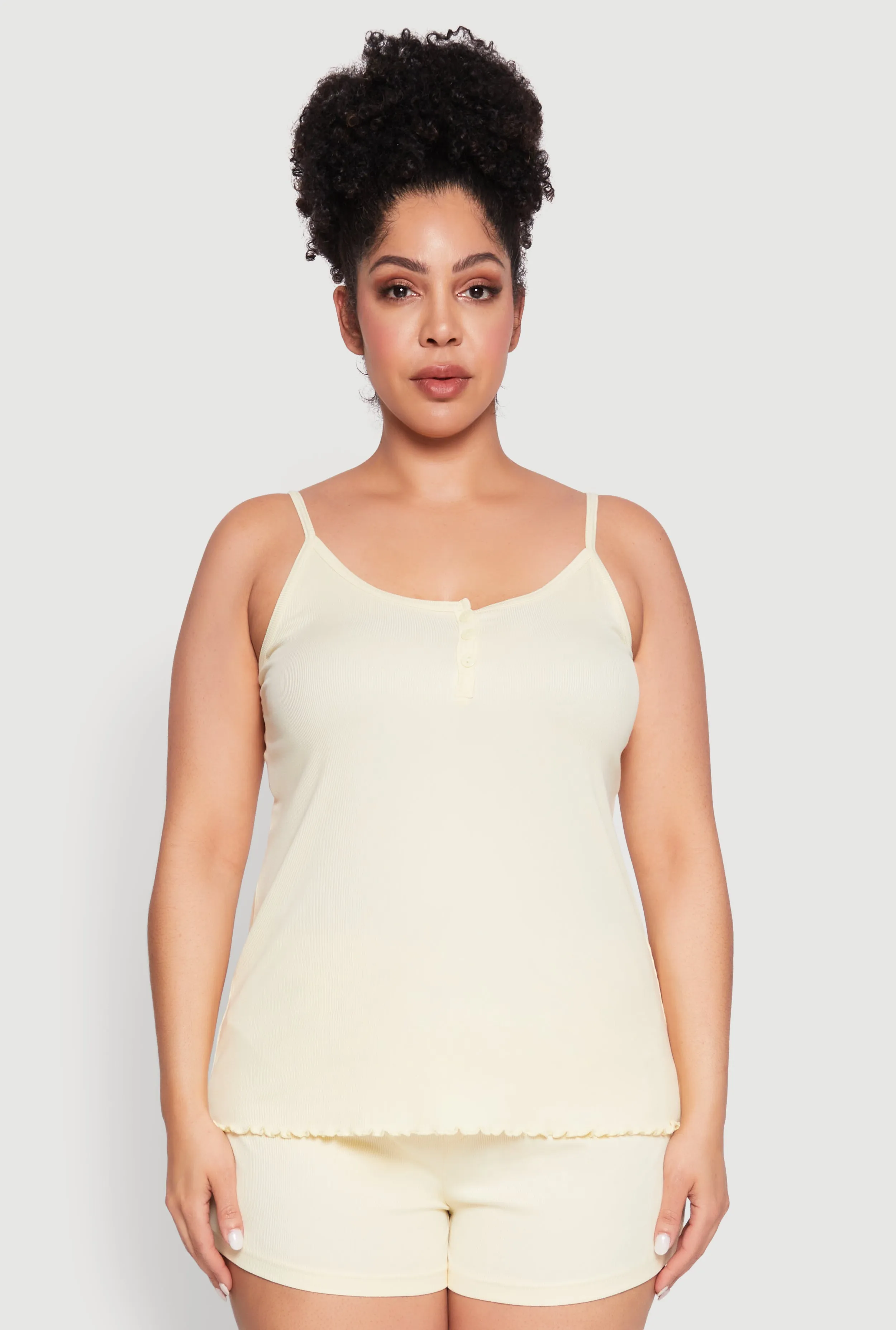 Plus Size Pajama Cami and Good Morning Shorts 3 Pack sold by Rainbow product image thumbnail 2