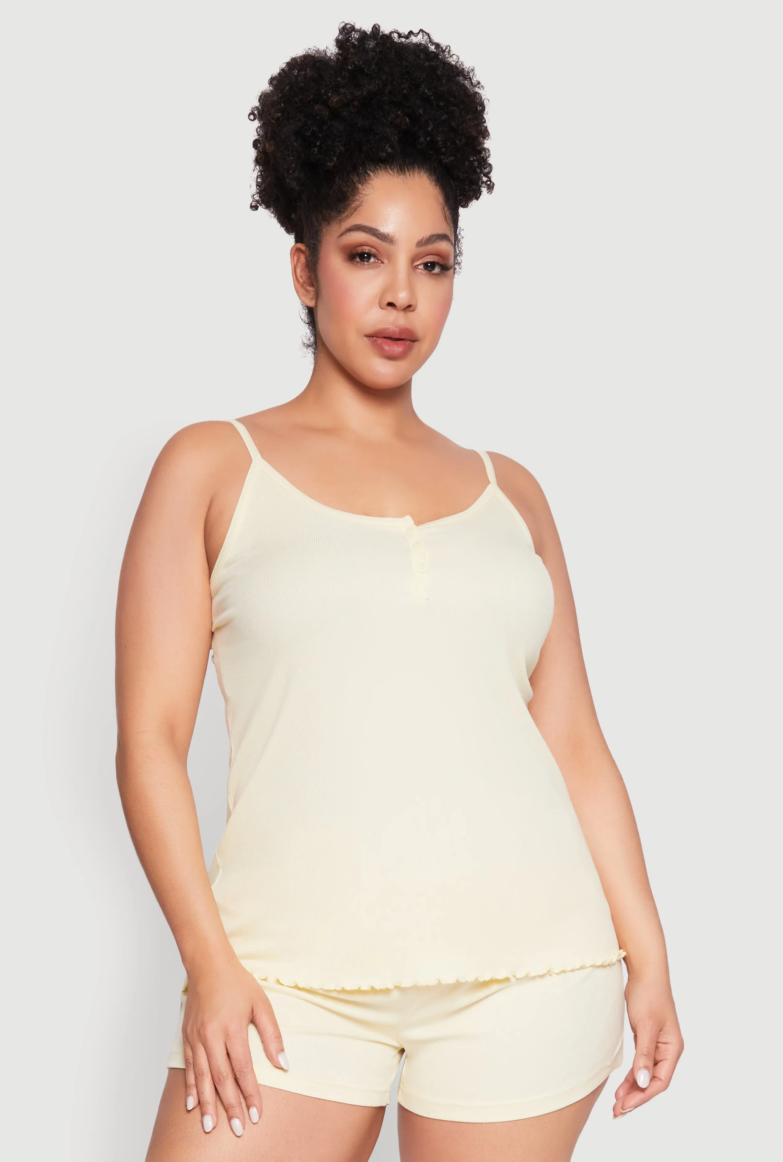 Plus Size Pajama Cami and Good Morning Shorts 3 Pack sold by Rainbow product image thumbnail 3