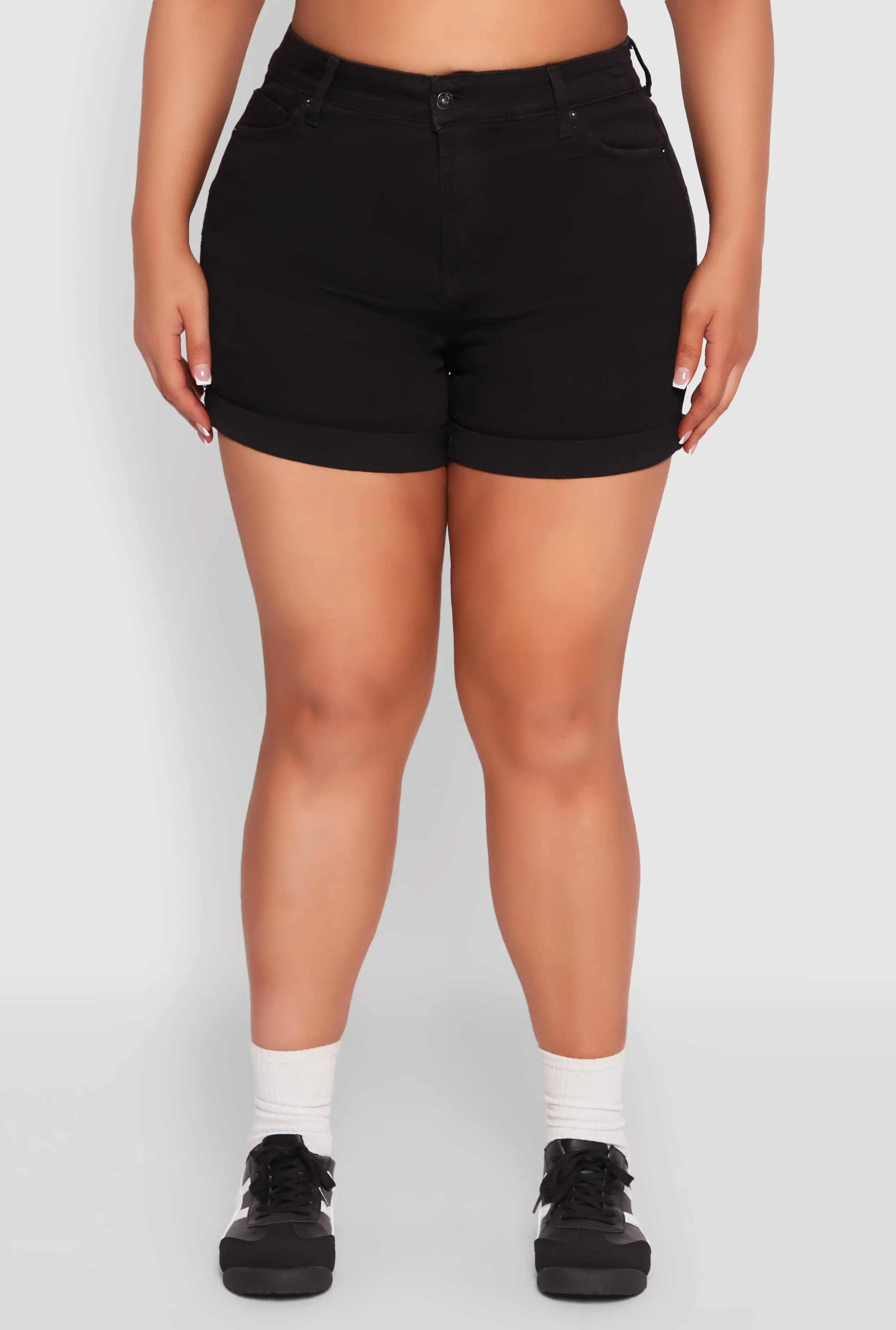 Plus Size WAX Fixed Cuff Denim Shorts sold by Rainbow product image thumbnail 5