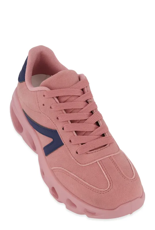Cut Out Sole Lace Up Sneakers sold by Rainbow