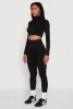 Seamless Mock Neck Zip Front Track Jacket sold by Rainbow