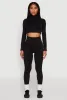 Seamless Mock Neck Zip Front Track Jacket sold by Rainbow