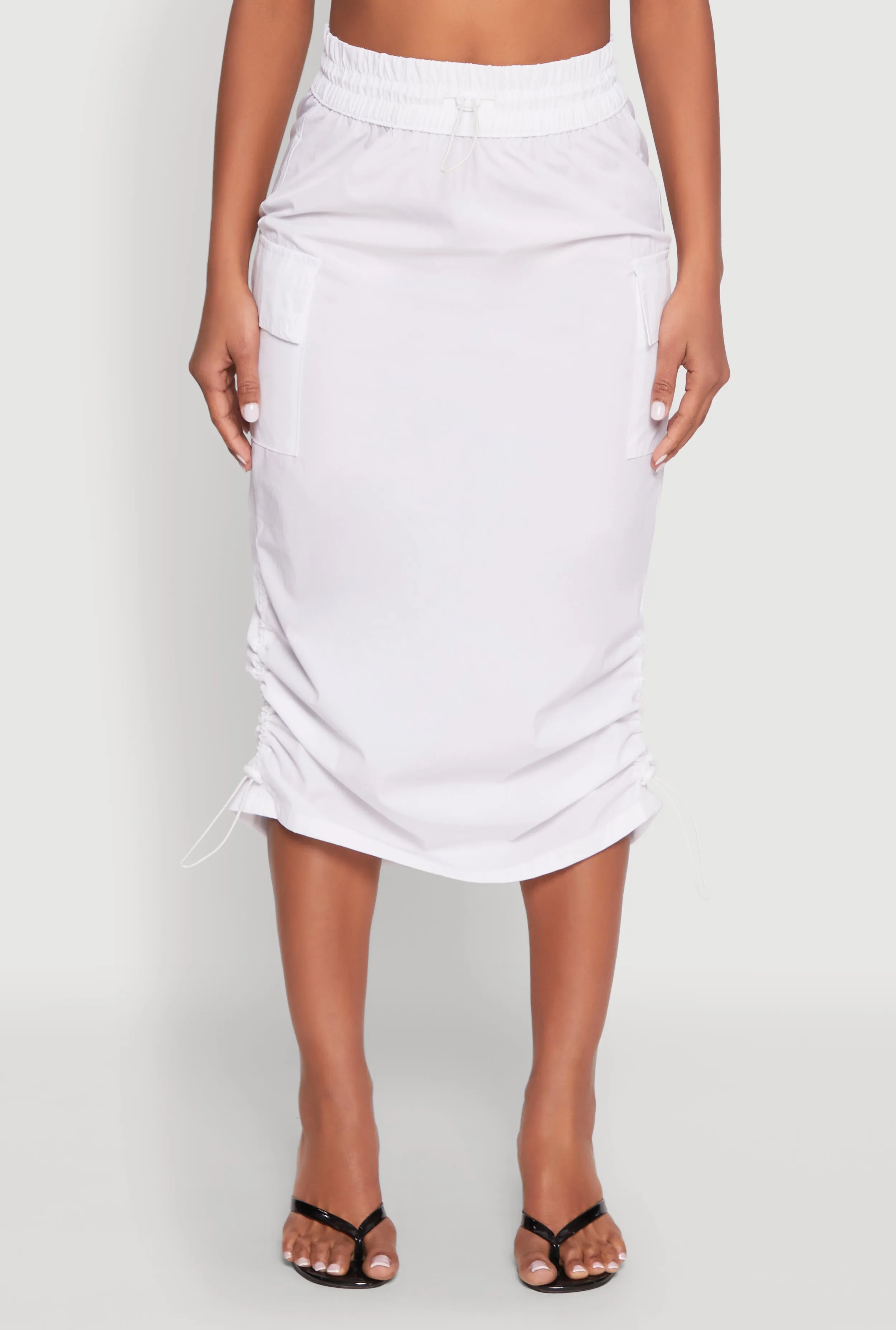 Toggle Drawstring Nylon Cargo Skirt sold by Rainbow product image thumbnail 5