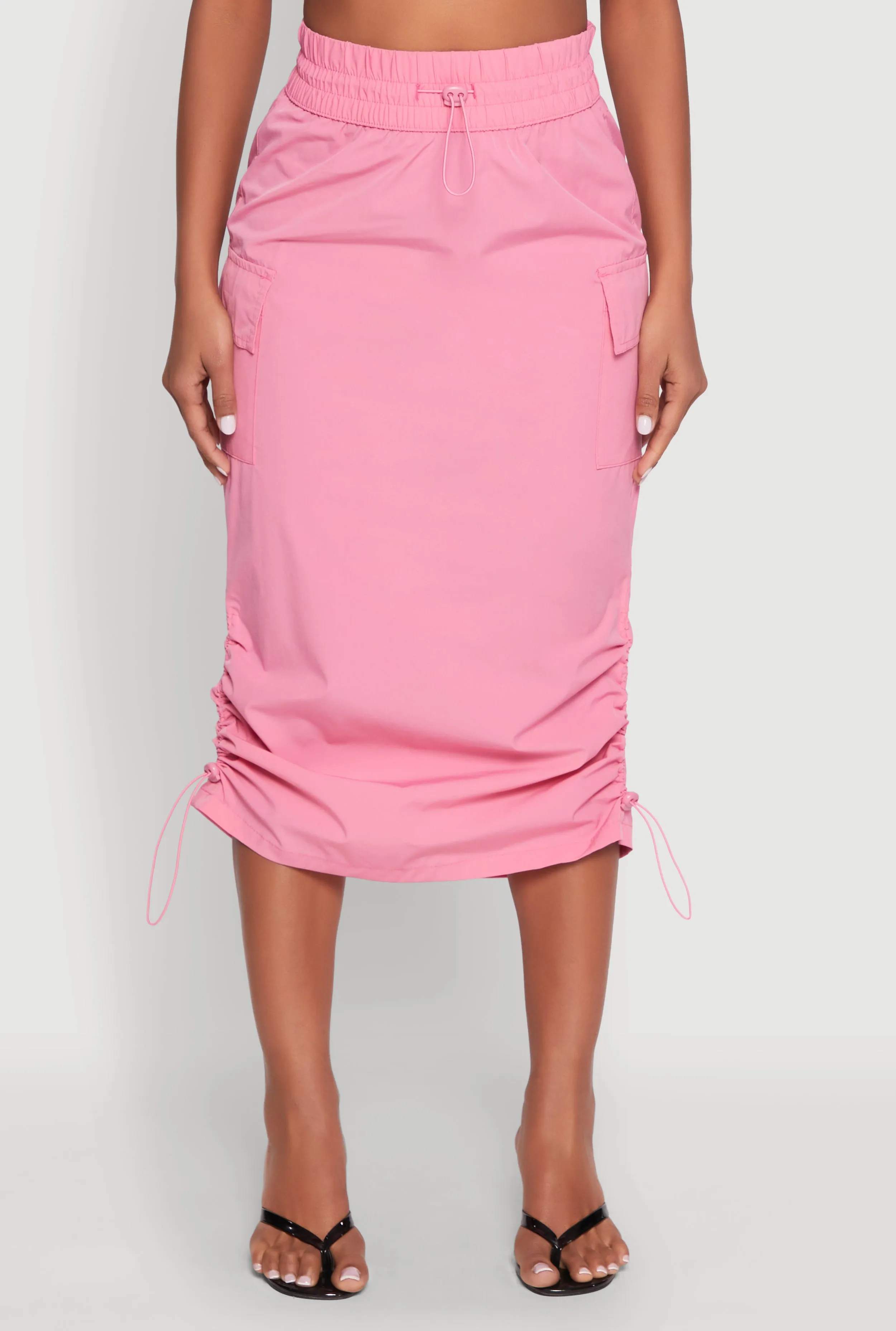 Toggle Drawstring Nylon Cargo Skirt sold by Rainbow product image thumbnail 5