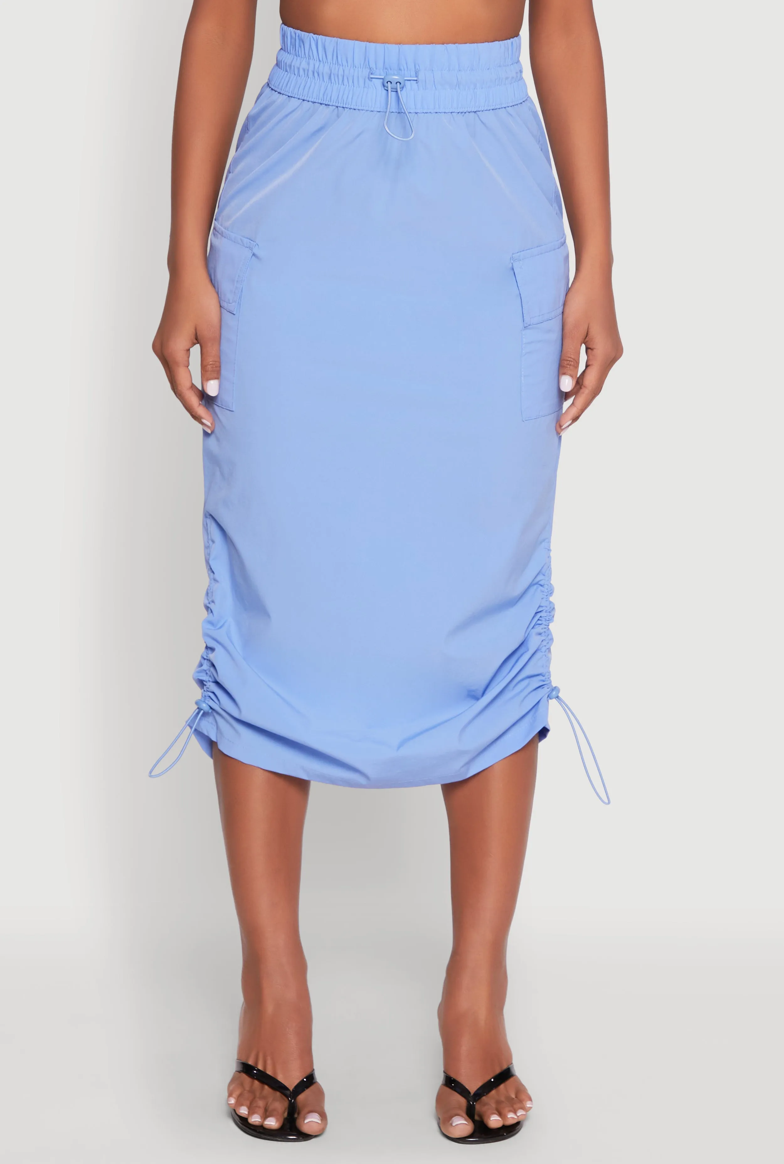 Toggle Drawstring Nylon Cargo Skirt sold by Rainbow product image thumbnail 5