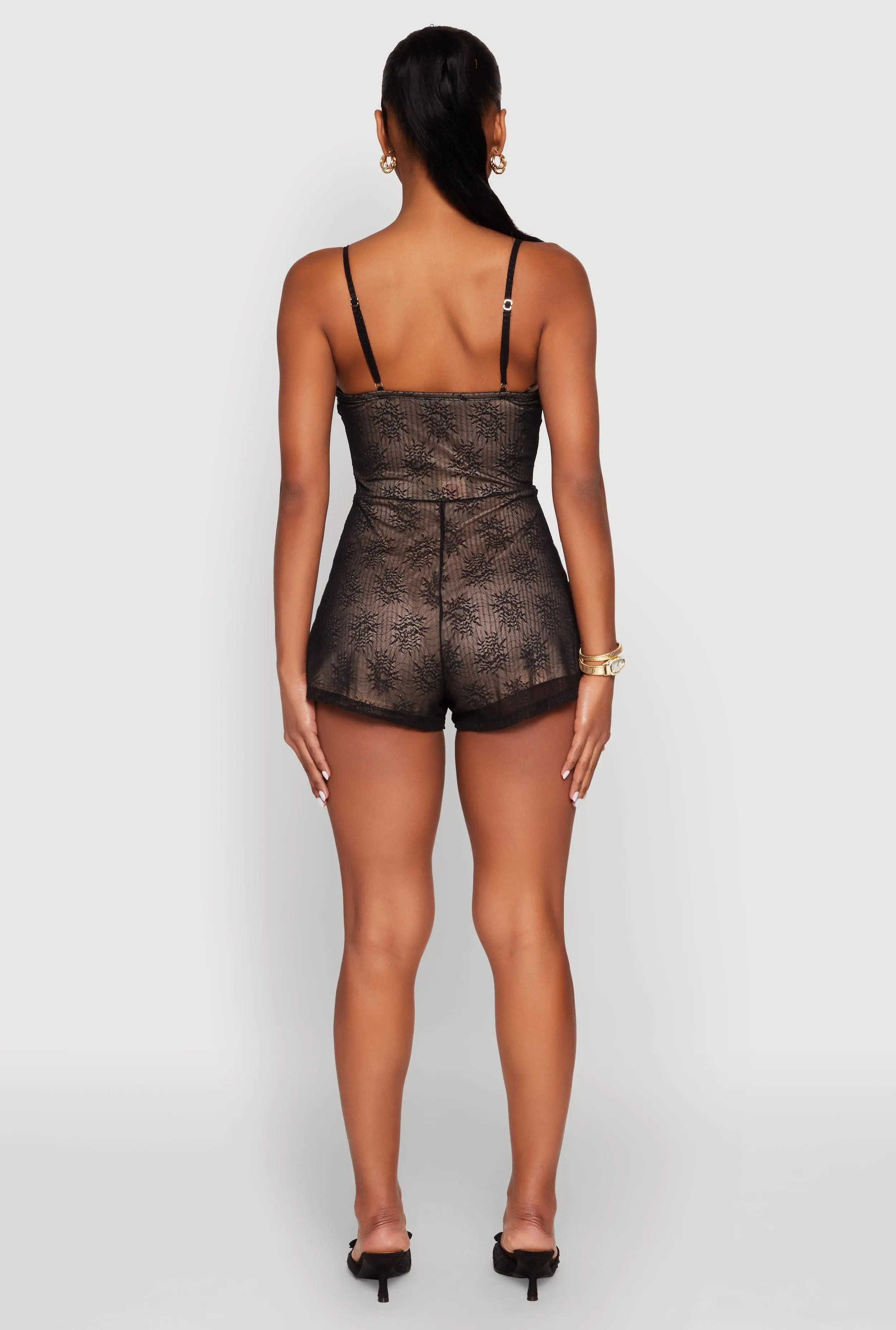 Iris Lace Square Neck Romper sold by Rainbow product image thumbnail 5