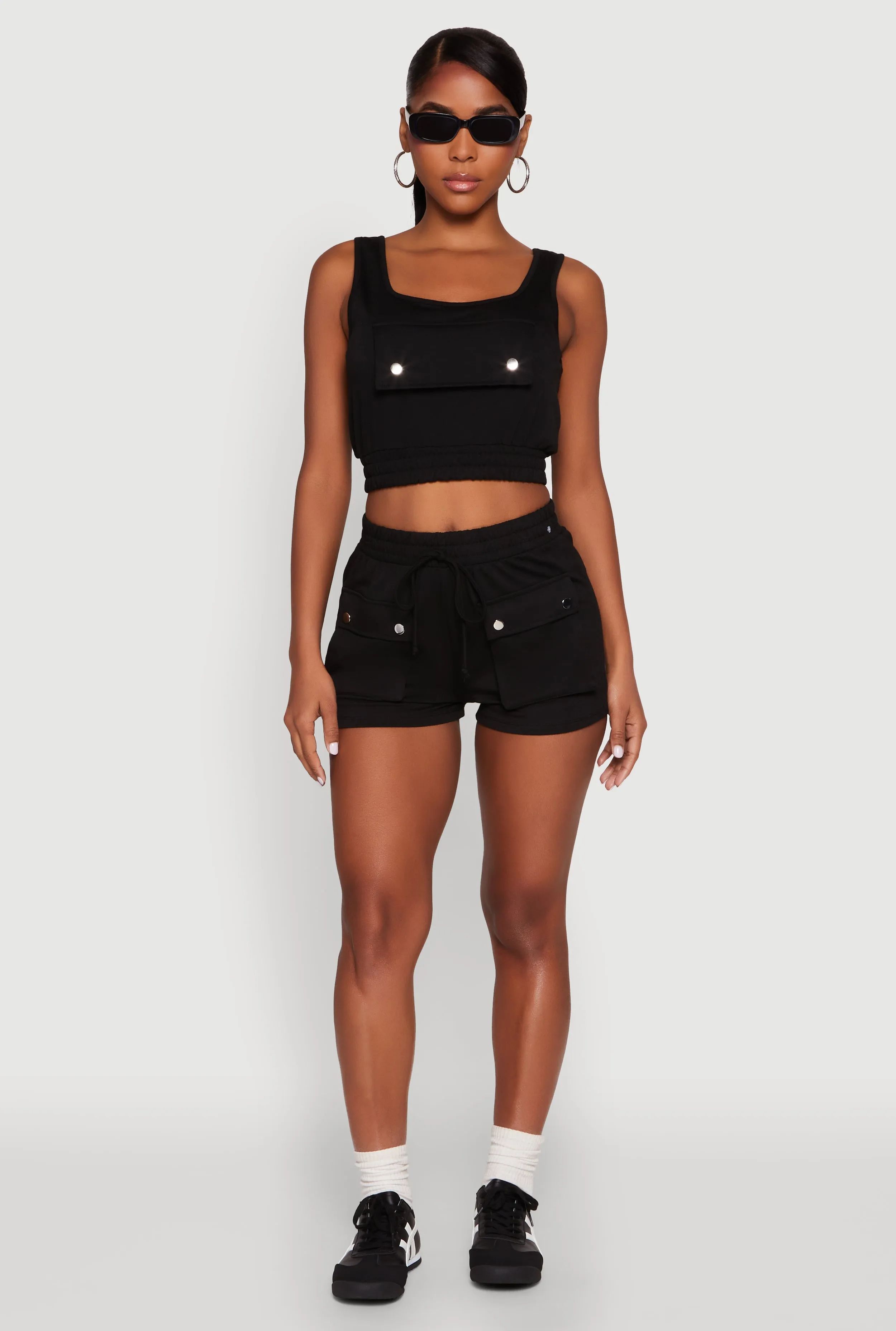 Faux Flap Pocket Crop Top sold by Rainbow product image thumbnail 2