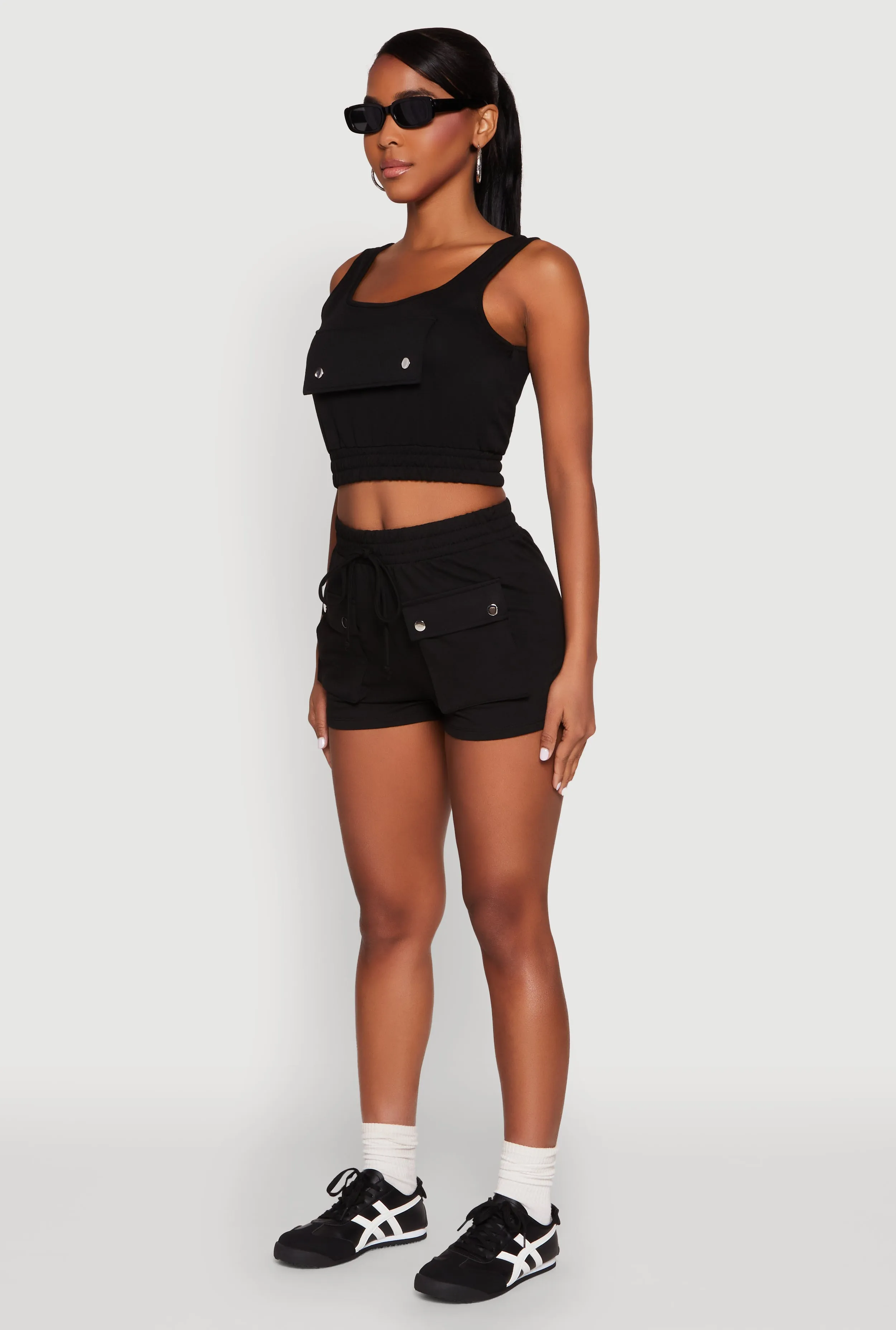 Faux Flap Pocket Crop Top sold by Rainbow product image thumbnail 5