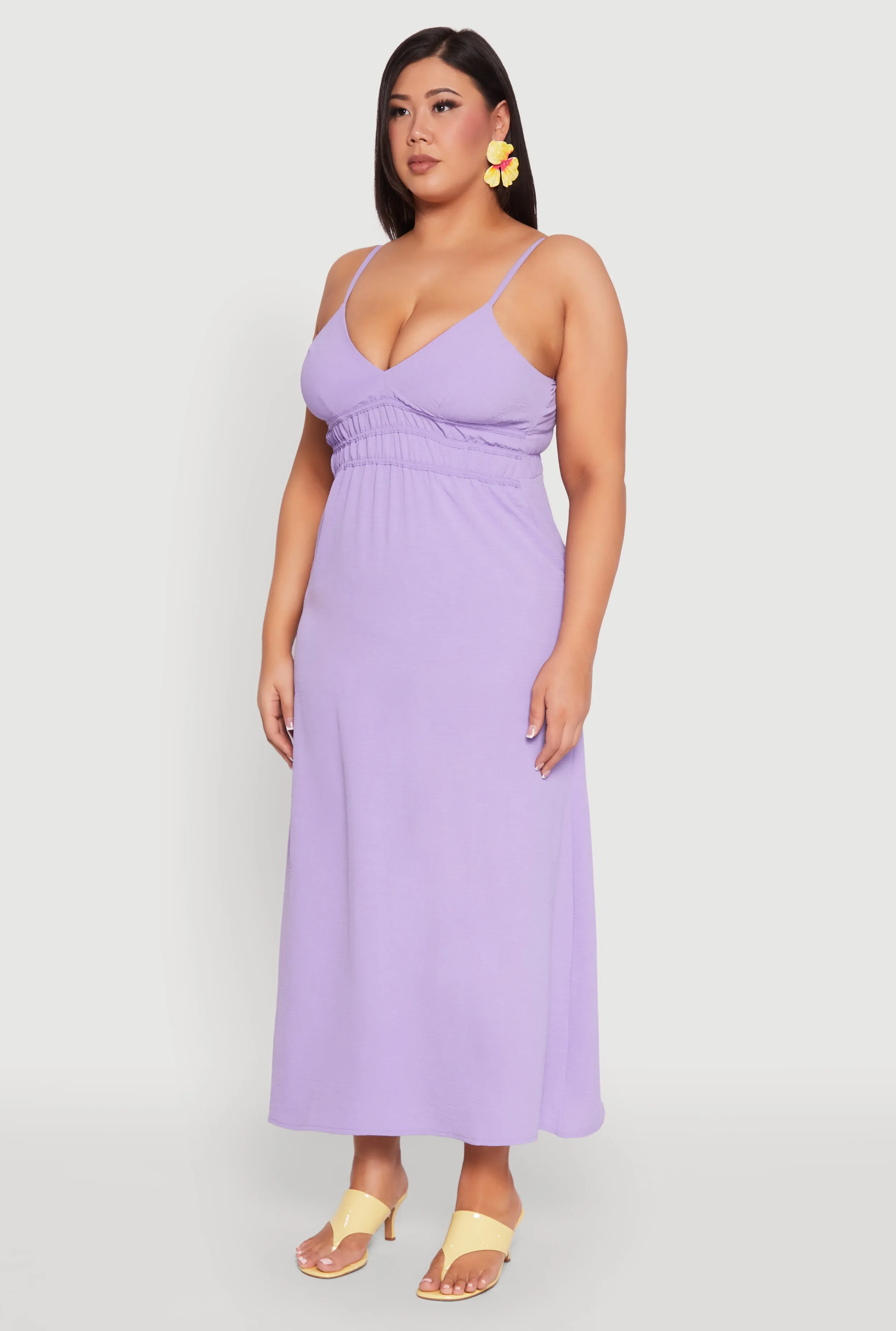 Plus Size Airy Maxi Empire Waist Dress sold by Rainbow product image thumbnail 3