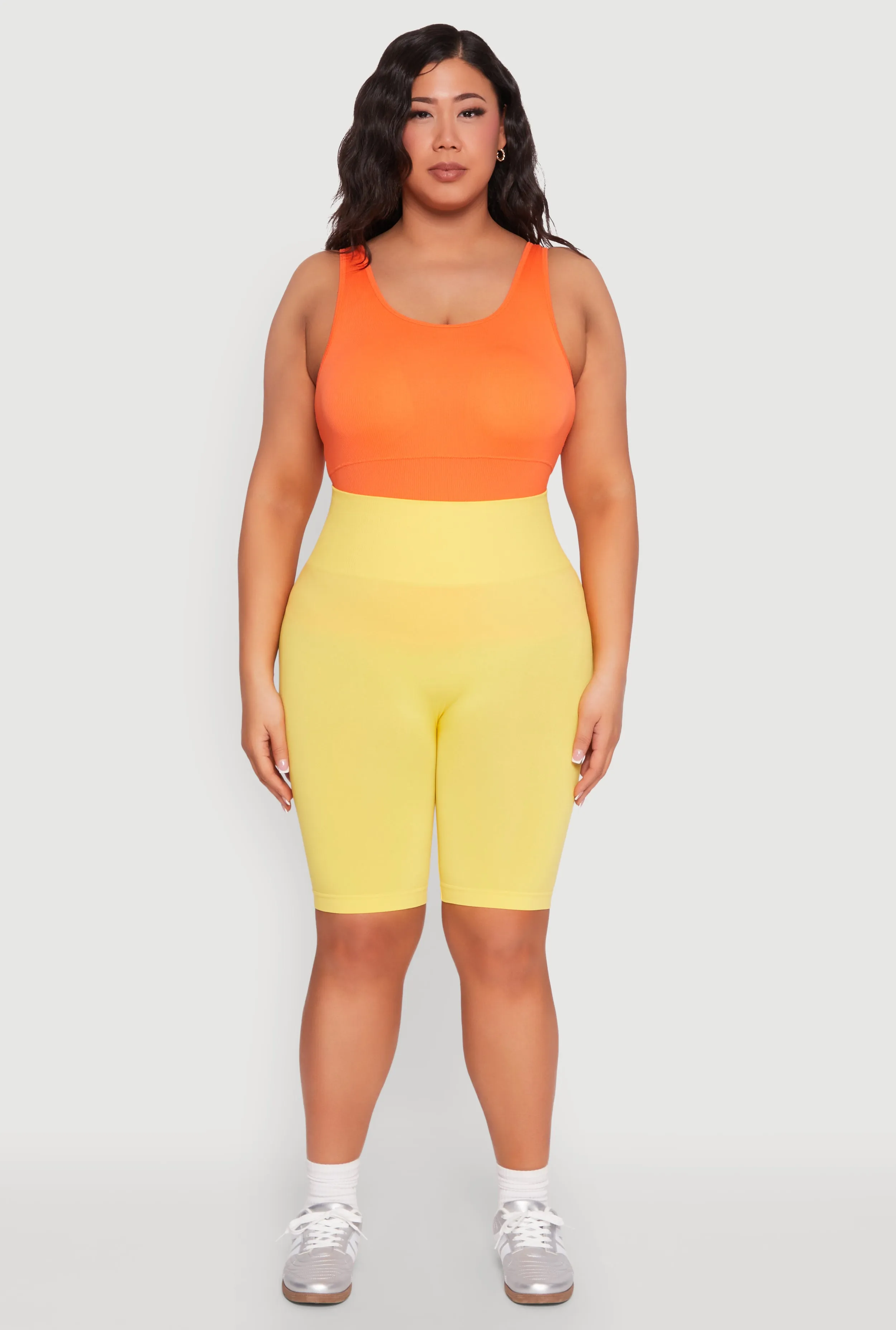 Plus Size Seamless High Waisted Bike Shorts sold by Rainbow product image thumbnail 2