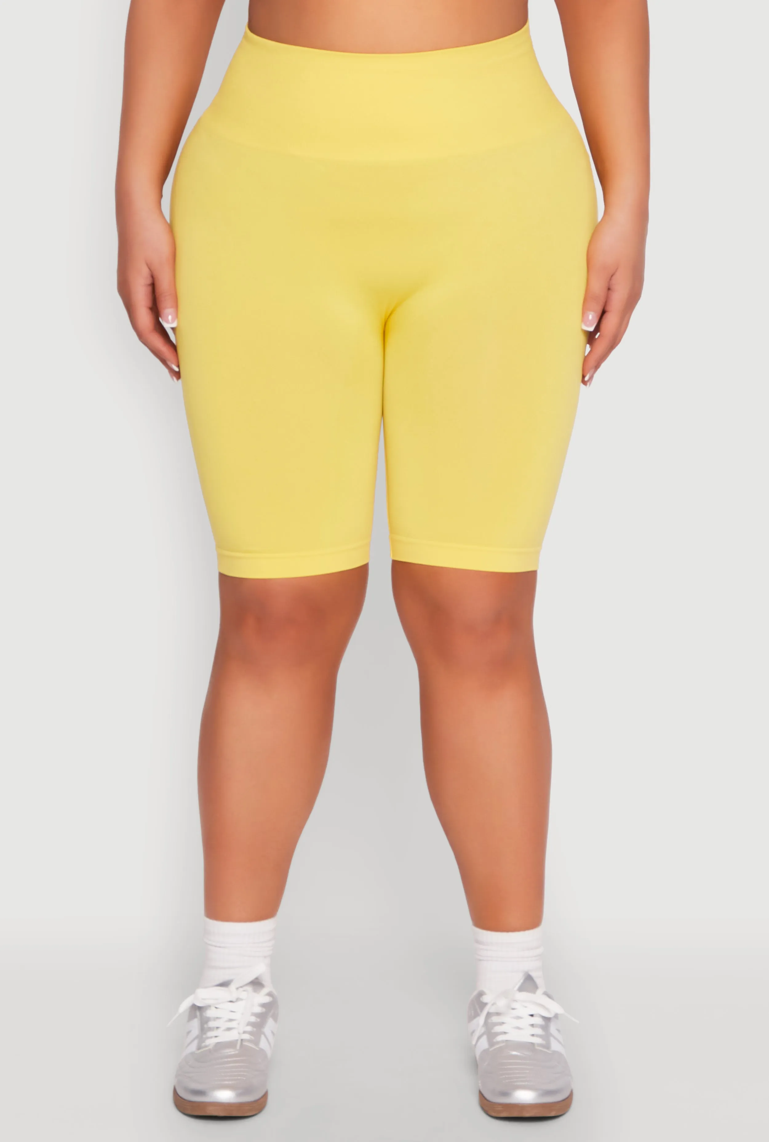 Plus Size Seamless High Waisted Bike Shorts sold by Rainbow product image thumbnail 5