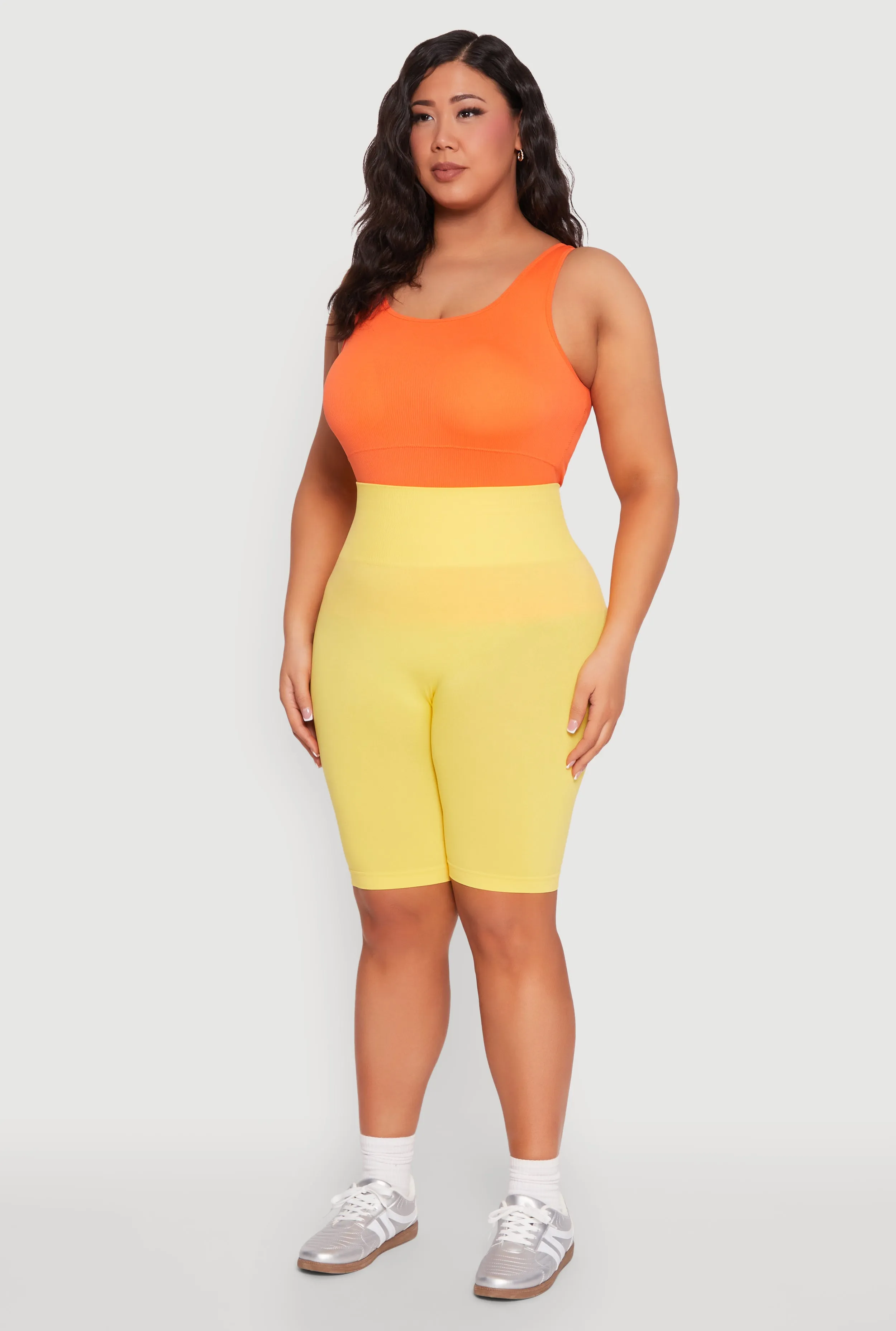 Plus Size Seamless High Waisted Bike Shorts sold by Rainbow product image thumbnail 3