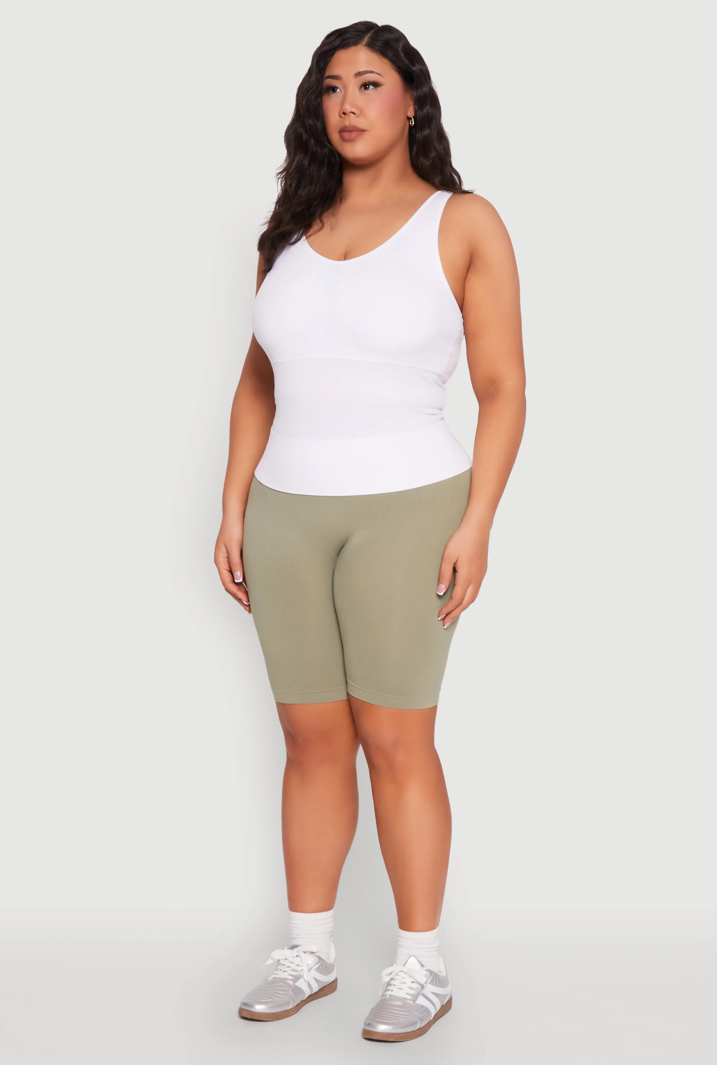 Plus Size Ribbed Knit Seamless Tank Top sold by Rainbow product image thumbnail 5