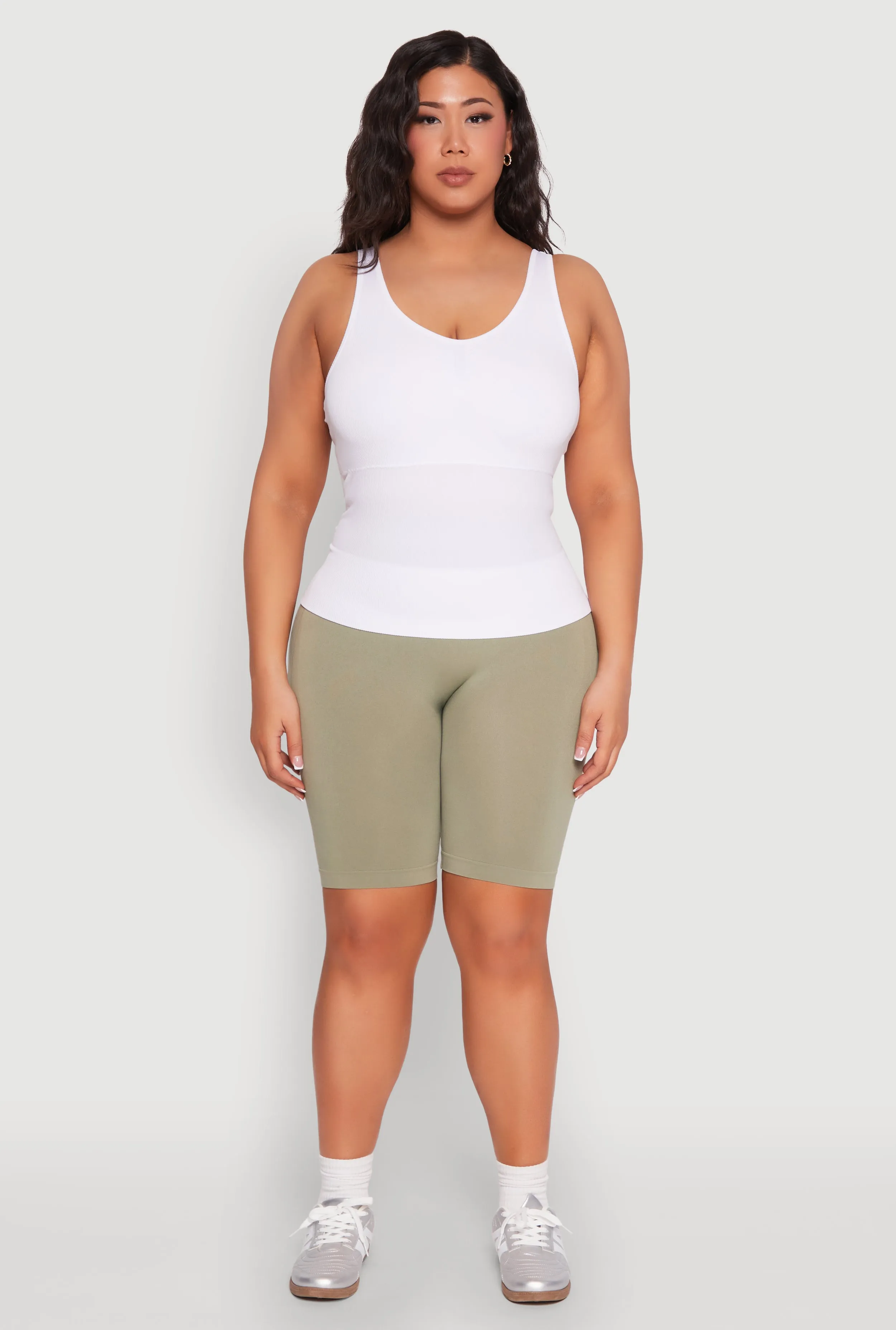 Plus Size Ribbed Knit Seamless Tank Top sold by Rainbow product image thumbnail 3