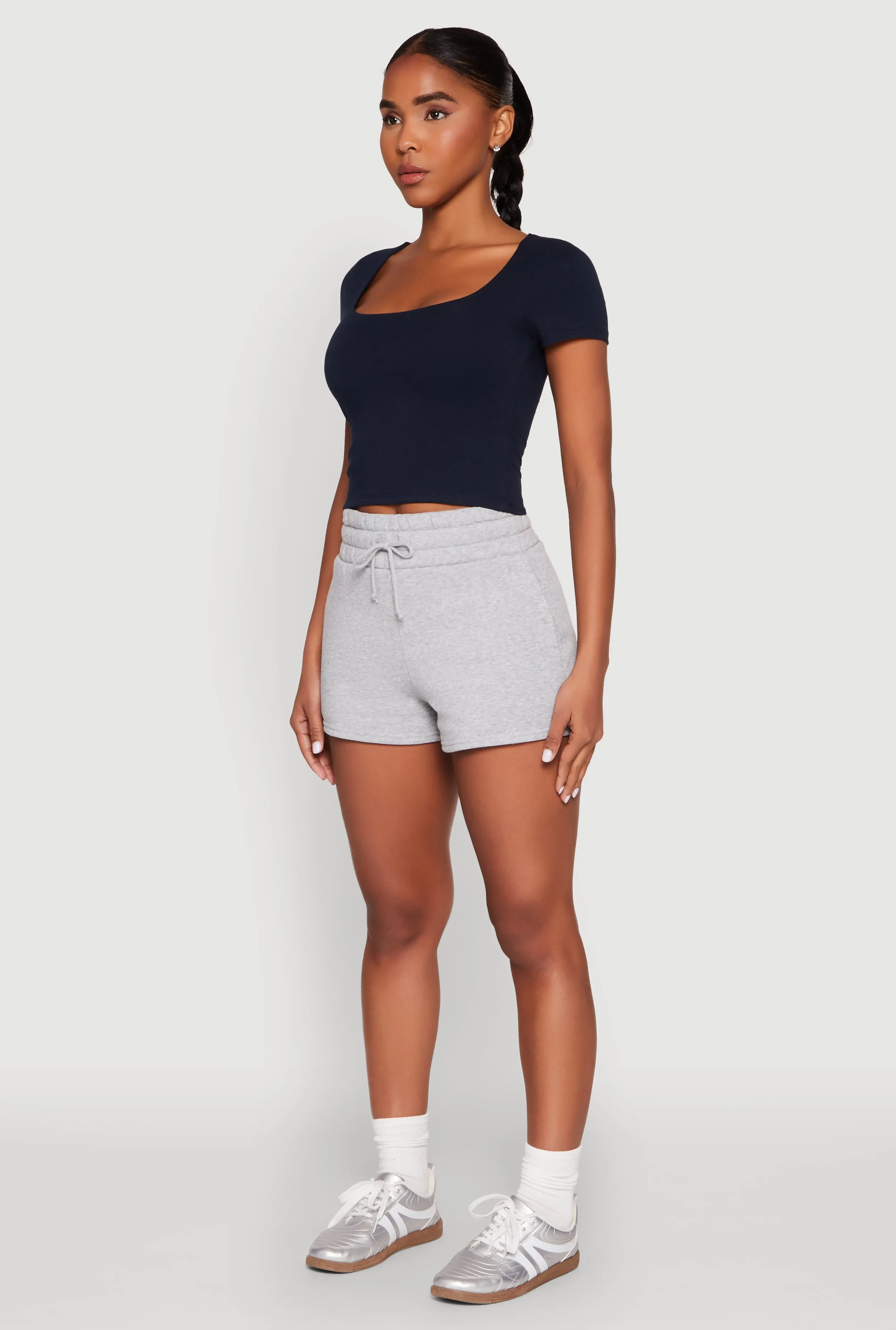Basic Scoop Neck Cropped Tee sold by Rainbow product image thumbnail 5