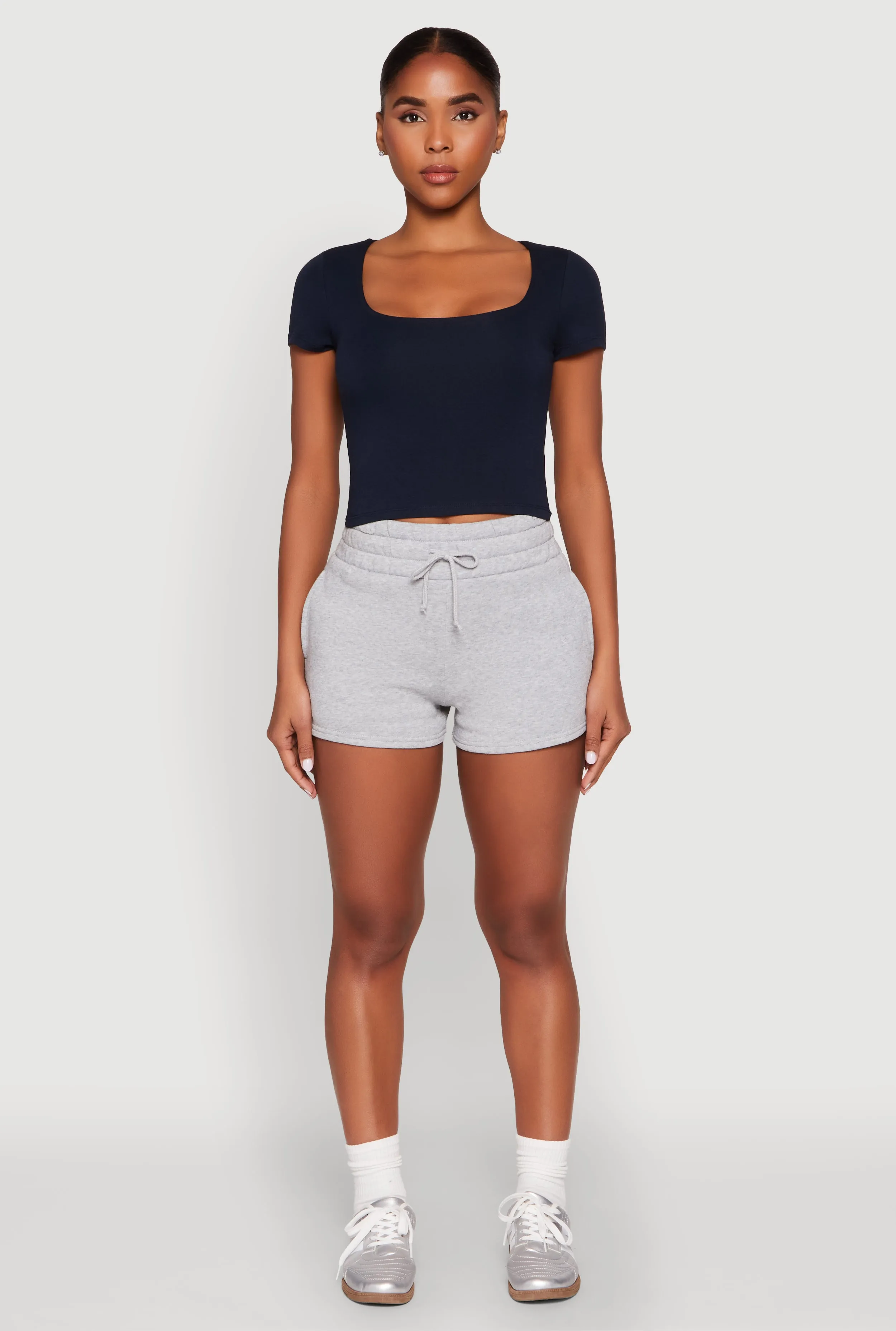 Basic Scoop Neck Cropped Tee sold by Rainbow product image thumbnail 3