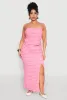Plus Size Almost Famous Striped Textured Side Slit Maxi Skirt sold by Rainbow