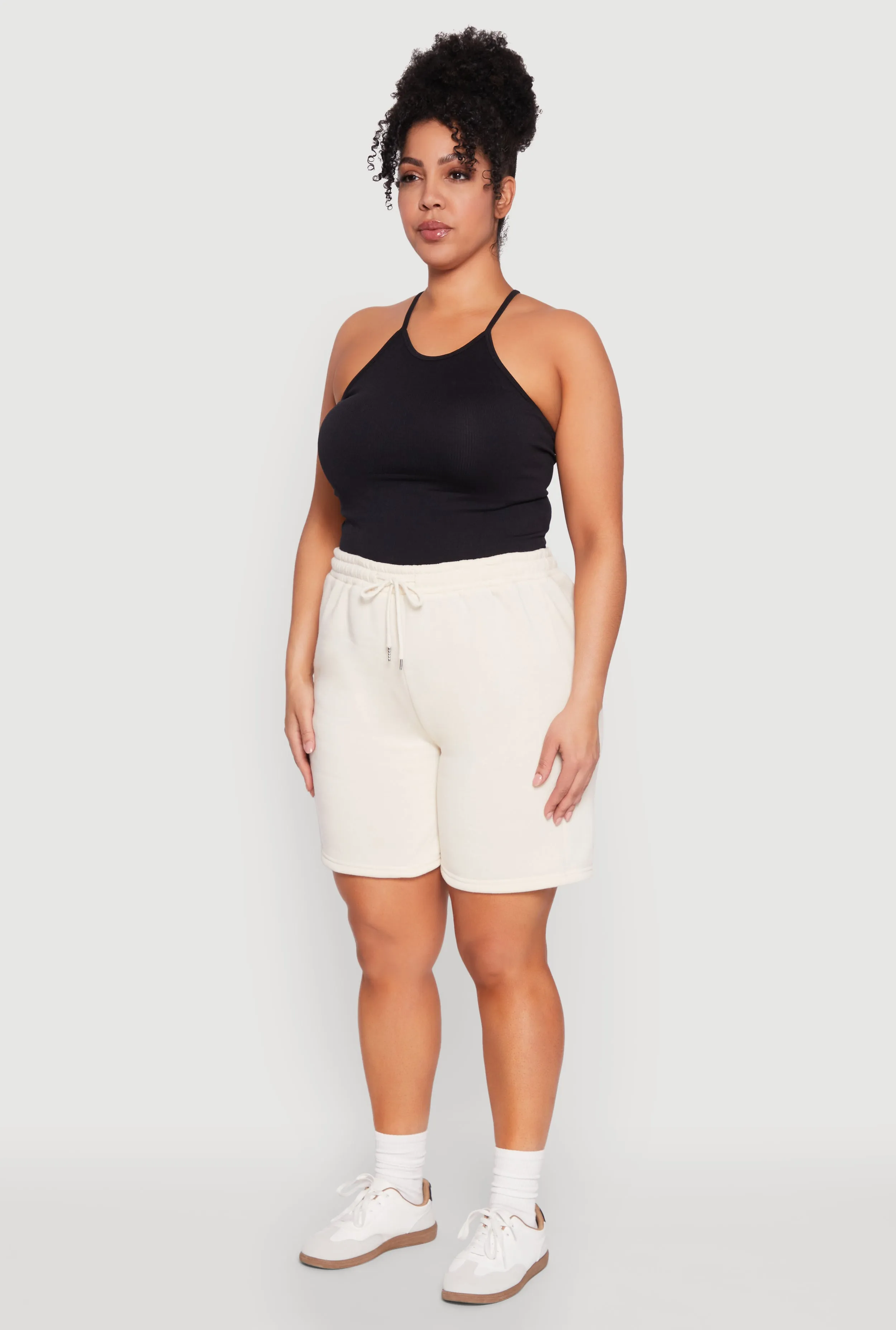 Plus Size Fleece Lined Sweatshorts sold by Rainbow product image thumbnail 3