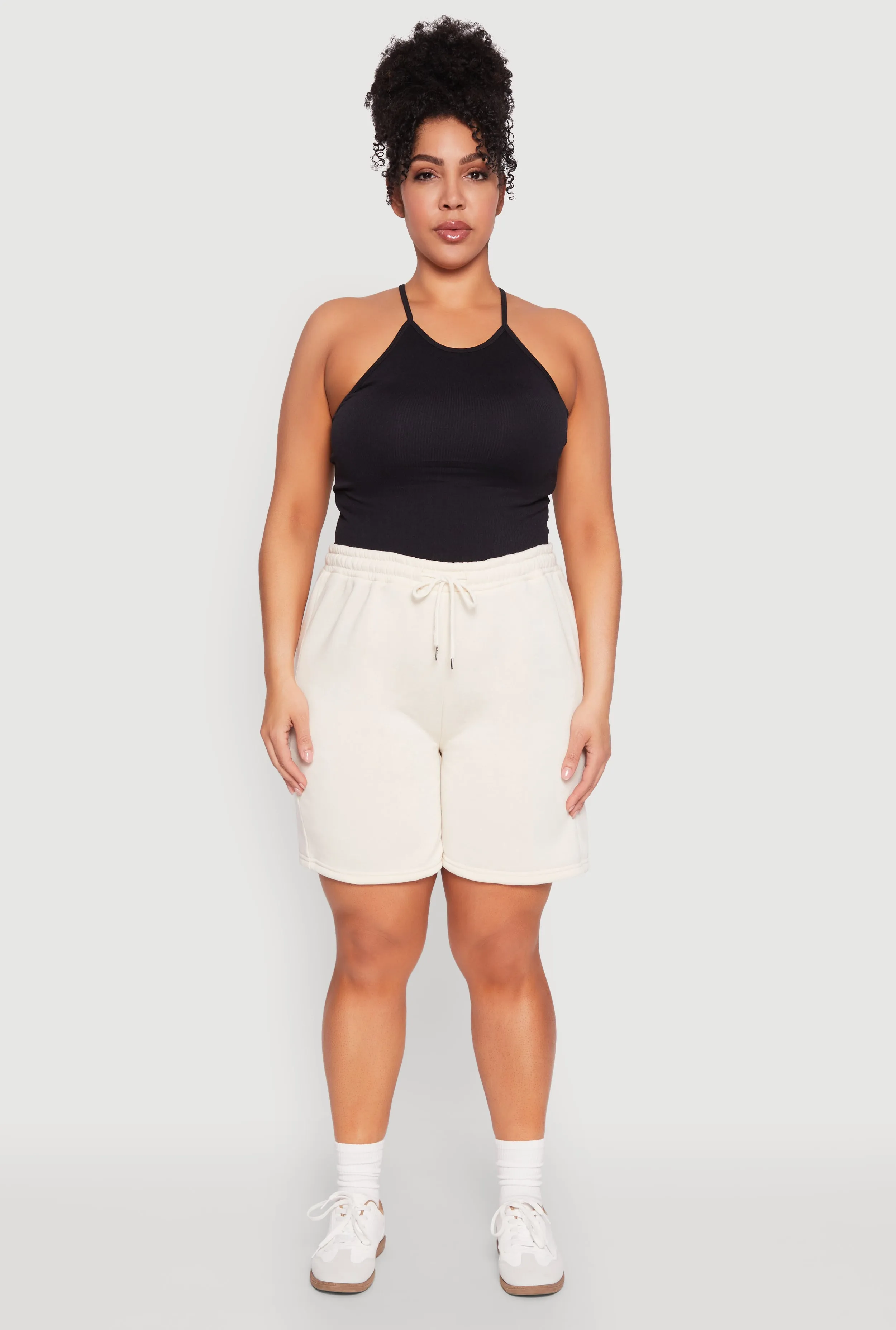 Plus Size Fleece Lined Sweatshorts sold by Rainbow product image thumbnail 2