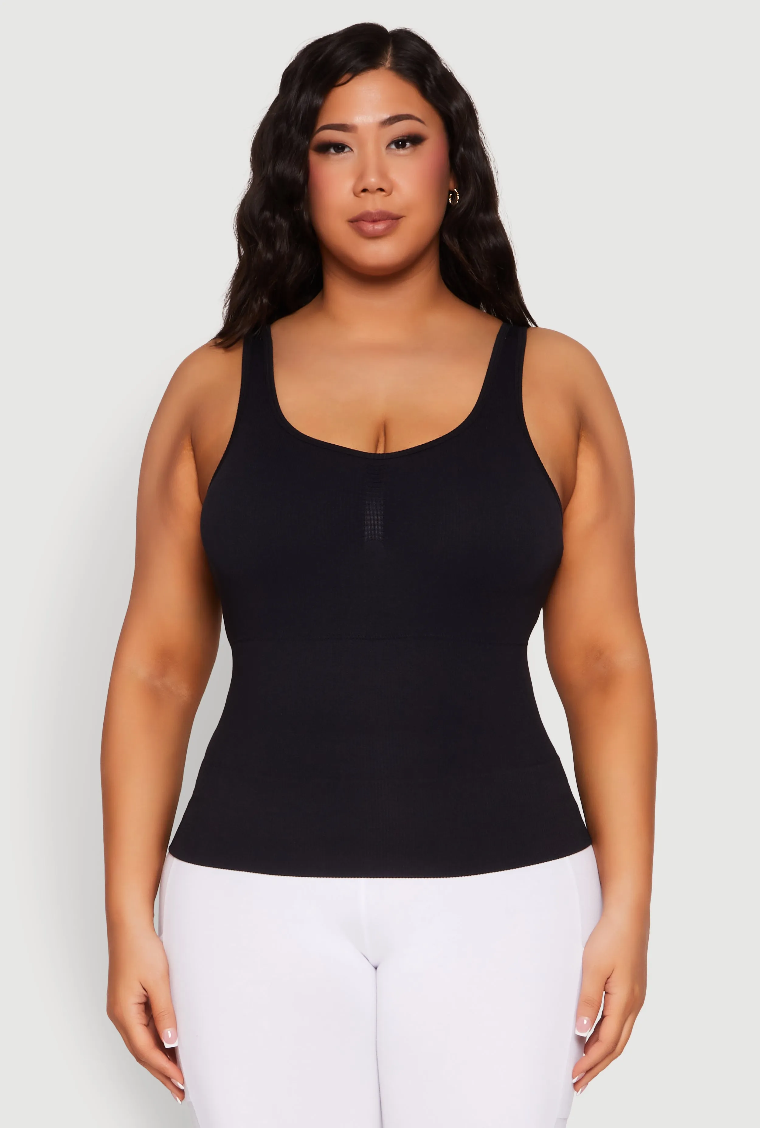 Plus Size Ribbed Knit Seamless Tank Top sold by Rainbow product image thumbnail 2