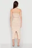 Striped Fold Over Tube Dress sold by Rainbow