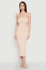Striped Fold Over Tube Dress sold by Rainbow