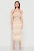 Striped Fold Over Tube Dress sold by Rainbow