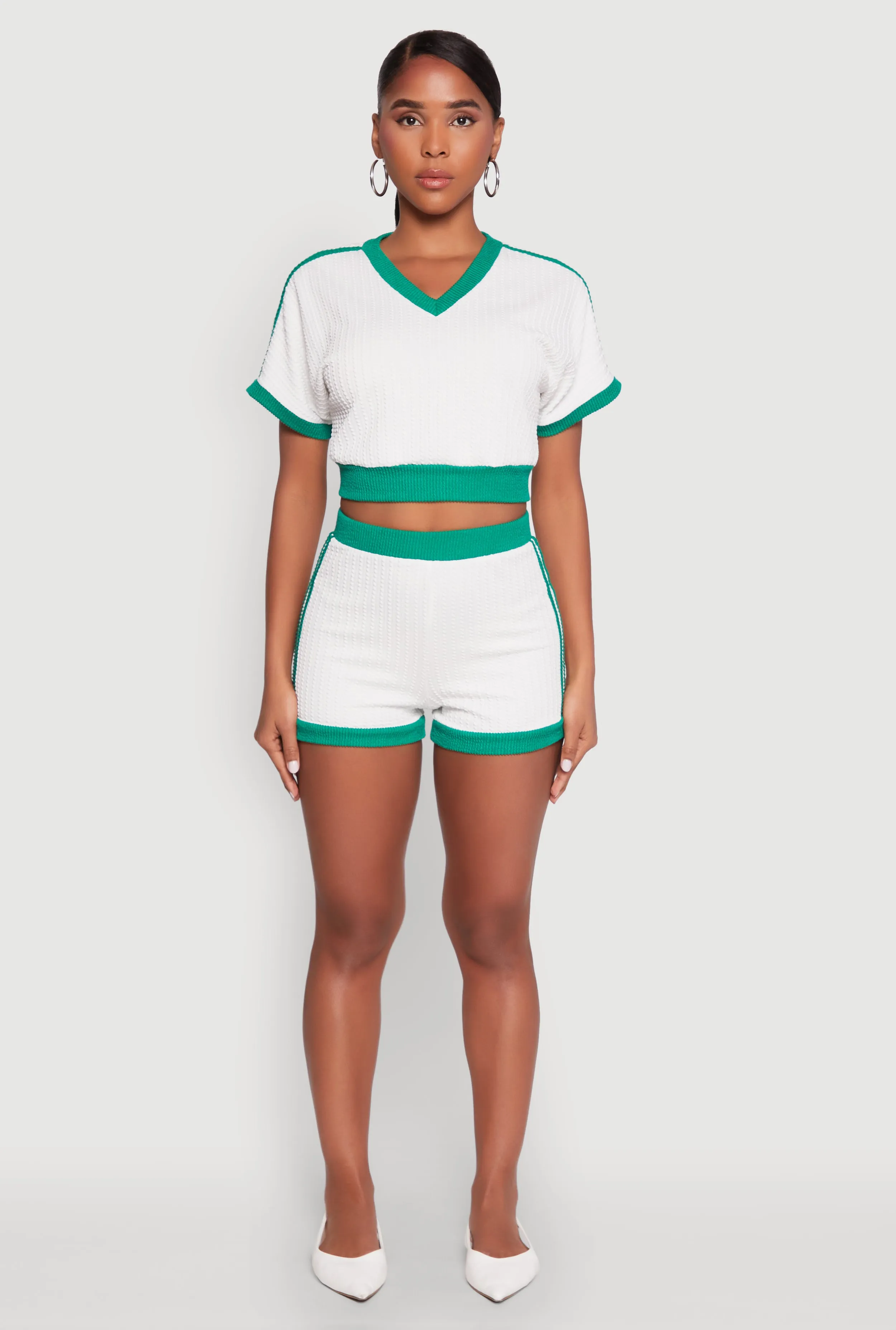 Contrast Trim Crop Top sold by Rainbow product image thumbnail 2