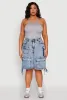 Plus Size Almost Famous Acid Wash Cargo Bermuda Shorts sold by Rainbow