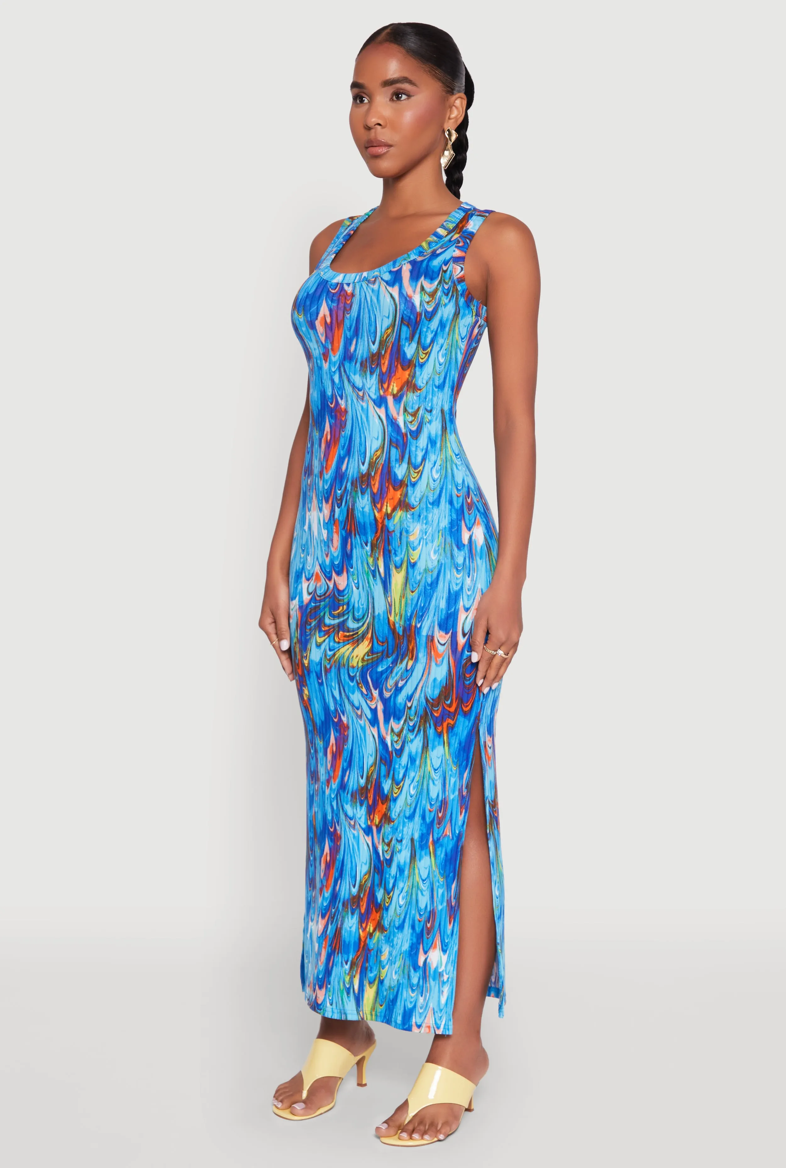 Printed Pattern Maxi Tank Dress sold by Rainbow product image thumbnail 3