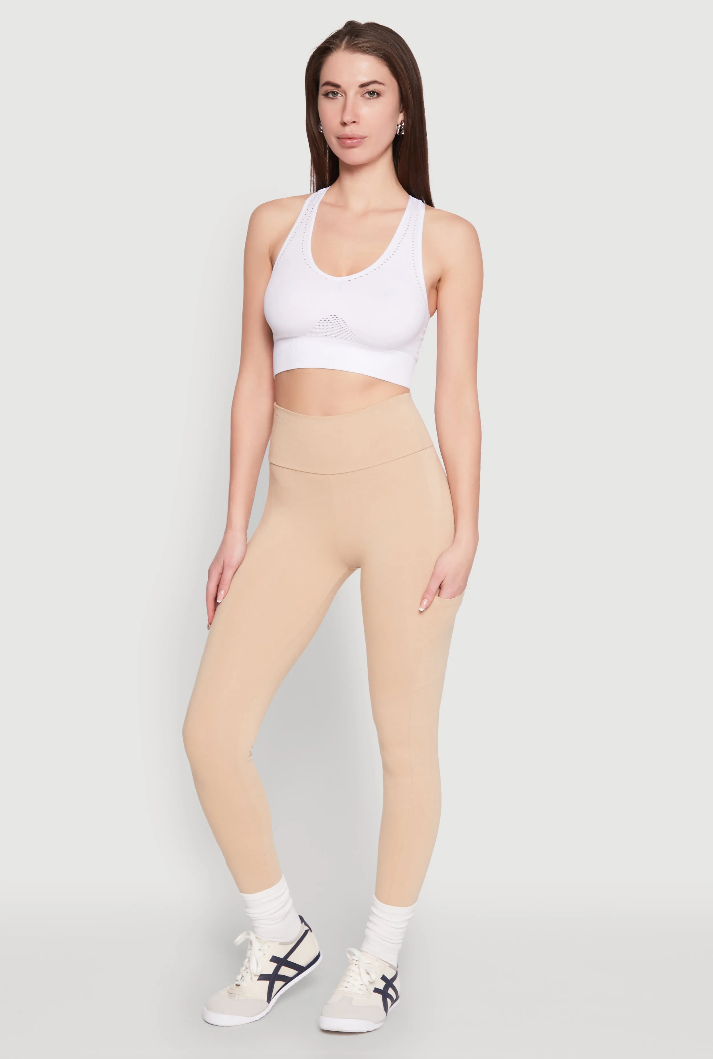 High Waist Cropped Pocket Leggings sold by Rainbow product image thumbnail 2