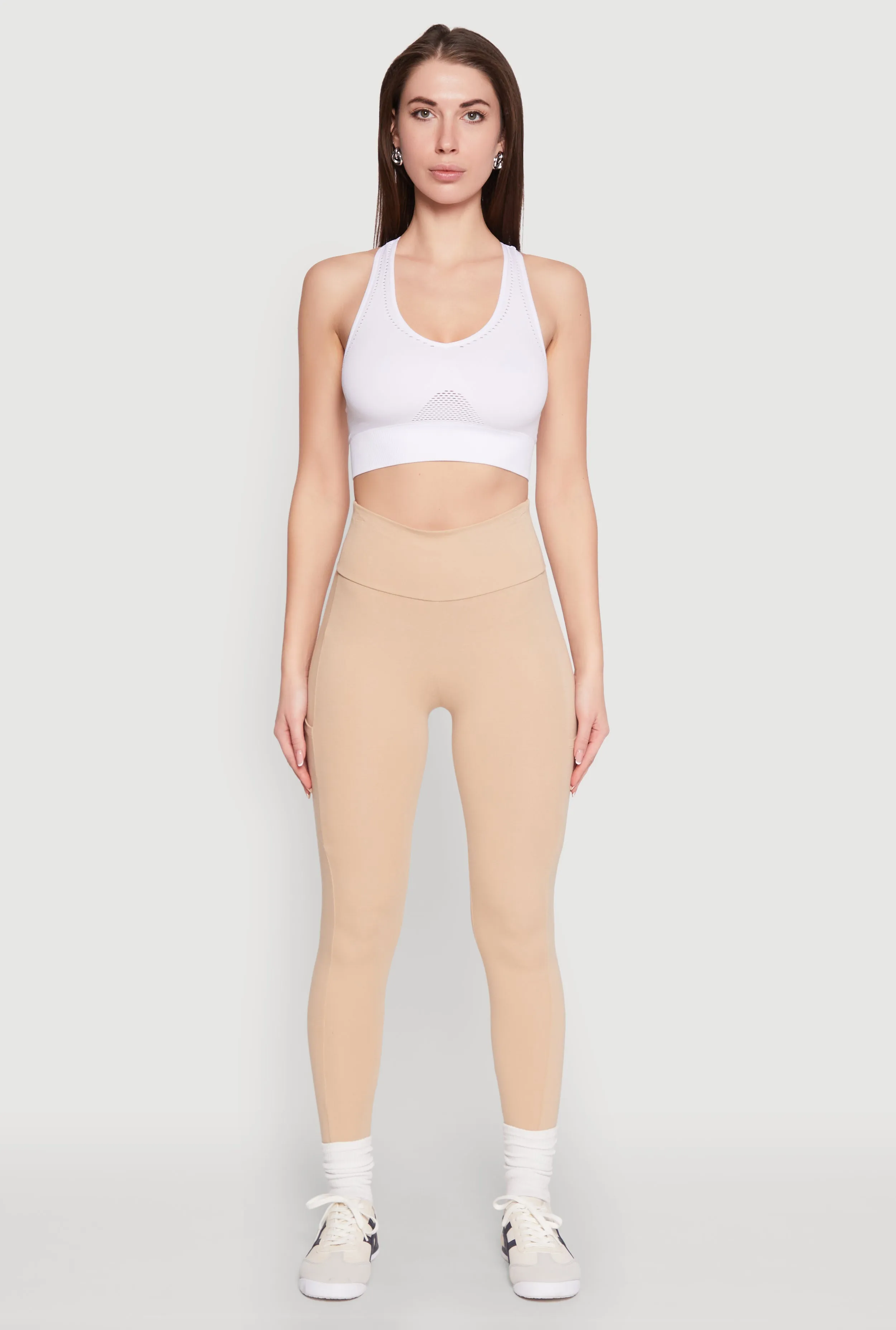 High Waist Cropped Pocket Leggings sold by Rainbow
