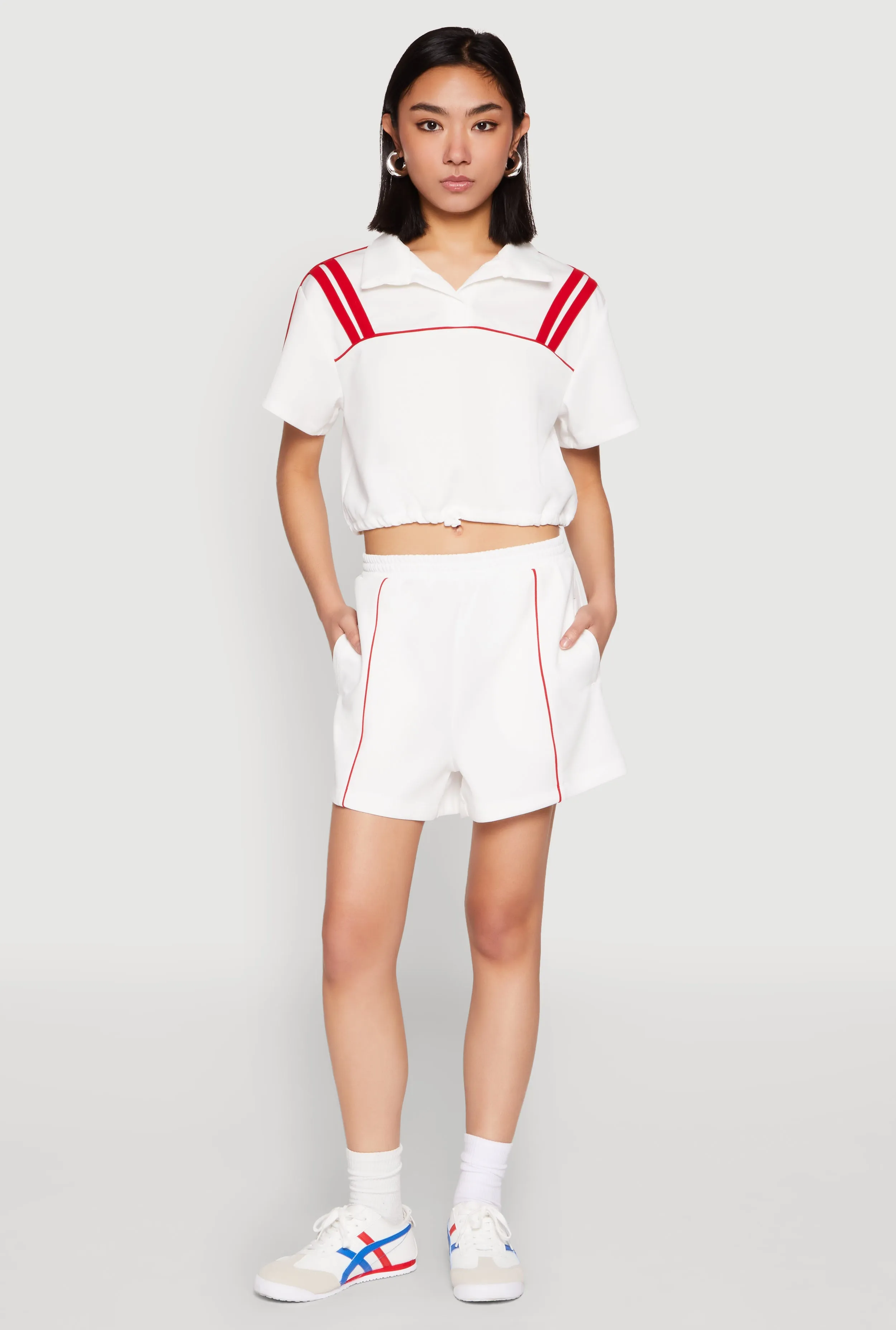 Contrast Piping Pocket Shorts sold by Rainbow