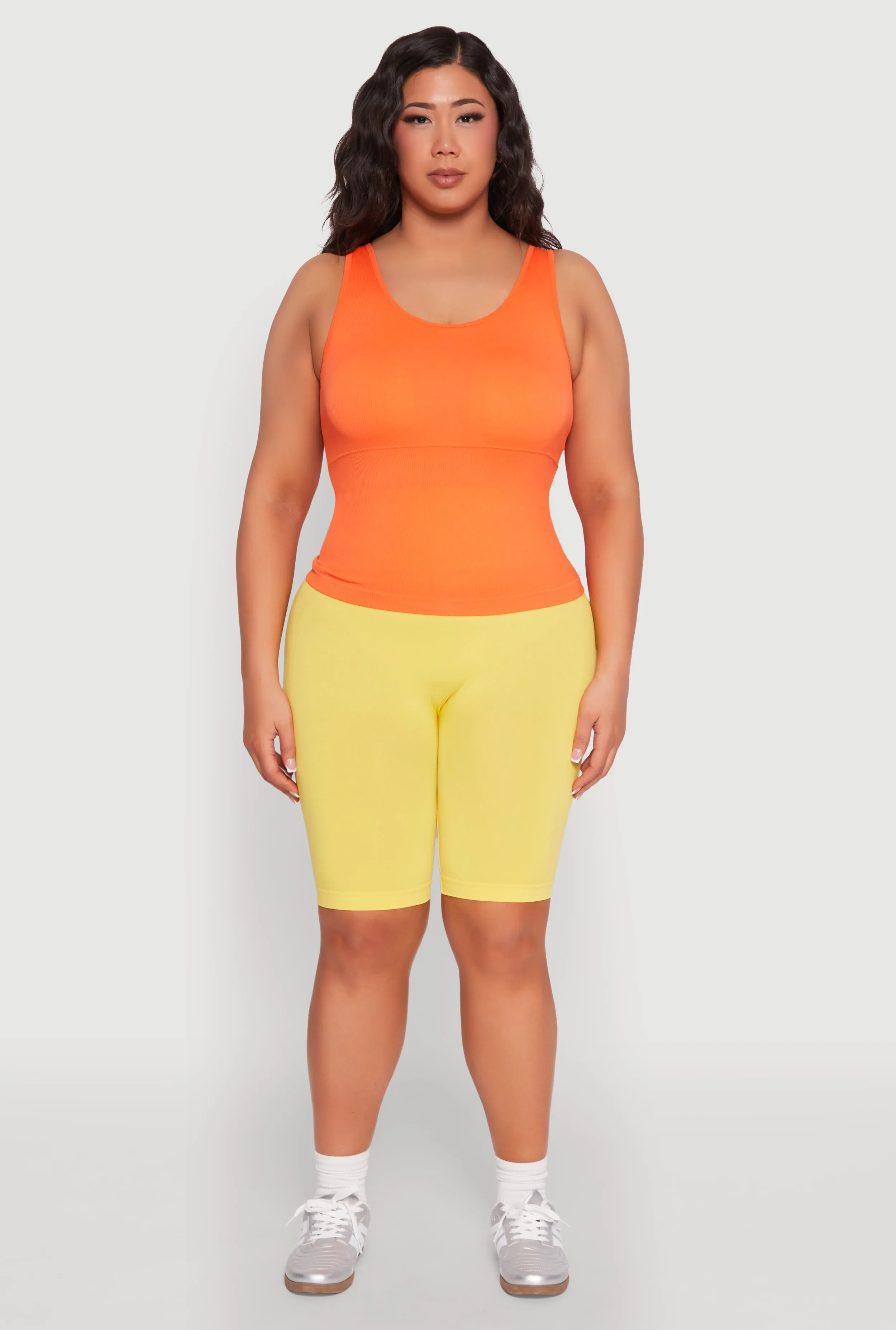 Plus Size Shelf Bra Scoop Neck Tank Top sold by Rainbow product image thumbnail 3