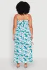 Plus Size Tropical Print Empire Waist Maxi Dress sold by Rainbow