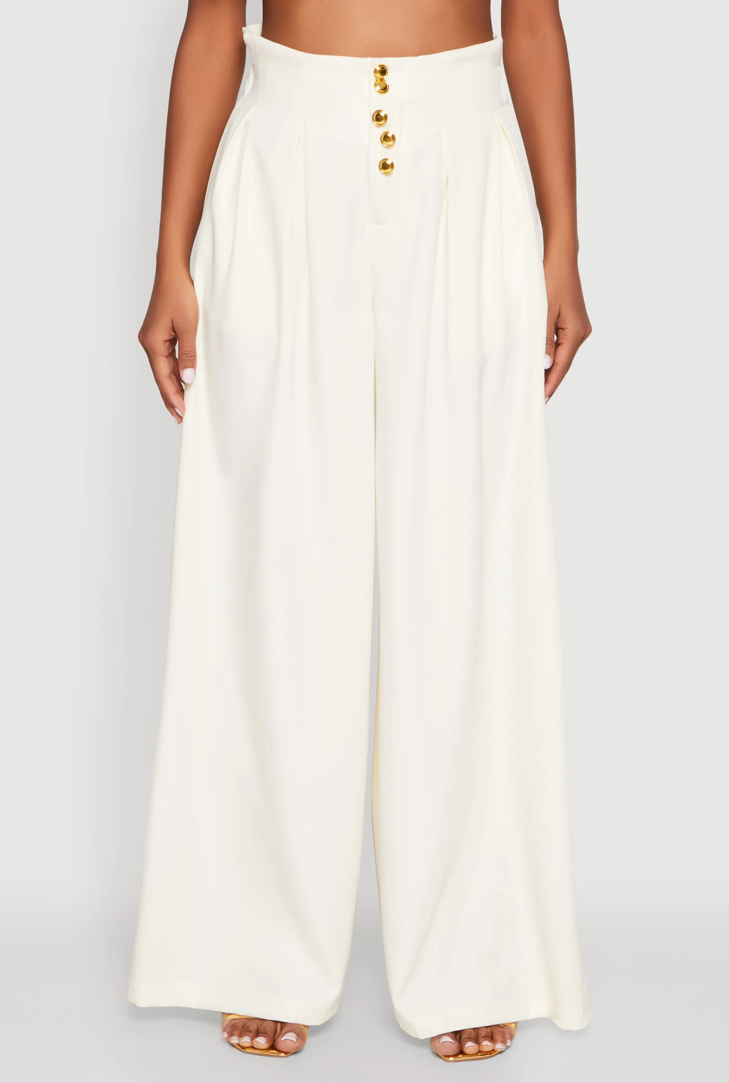 Paper Bag Waist Wide Leg Pants sold by Rainbow product image thumbnail 3