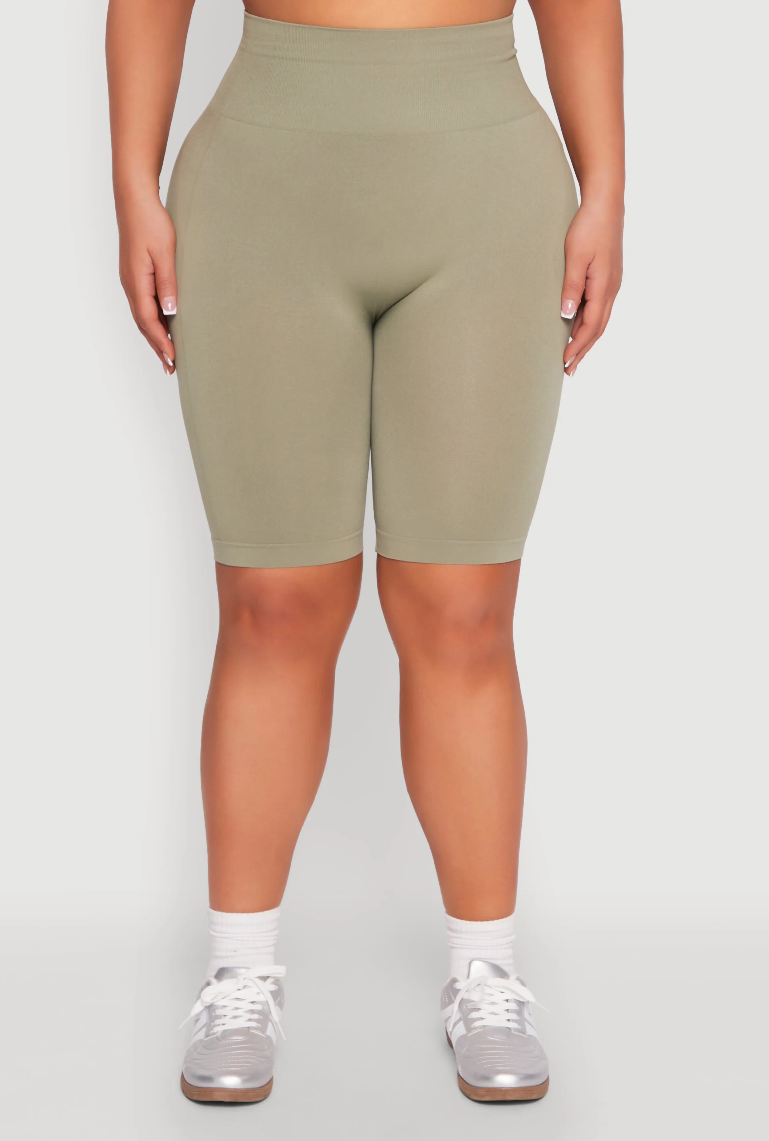 Plus Size Seamless High Waisted Bike Shorts sold by Rainbow product image thumbnail 5