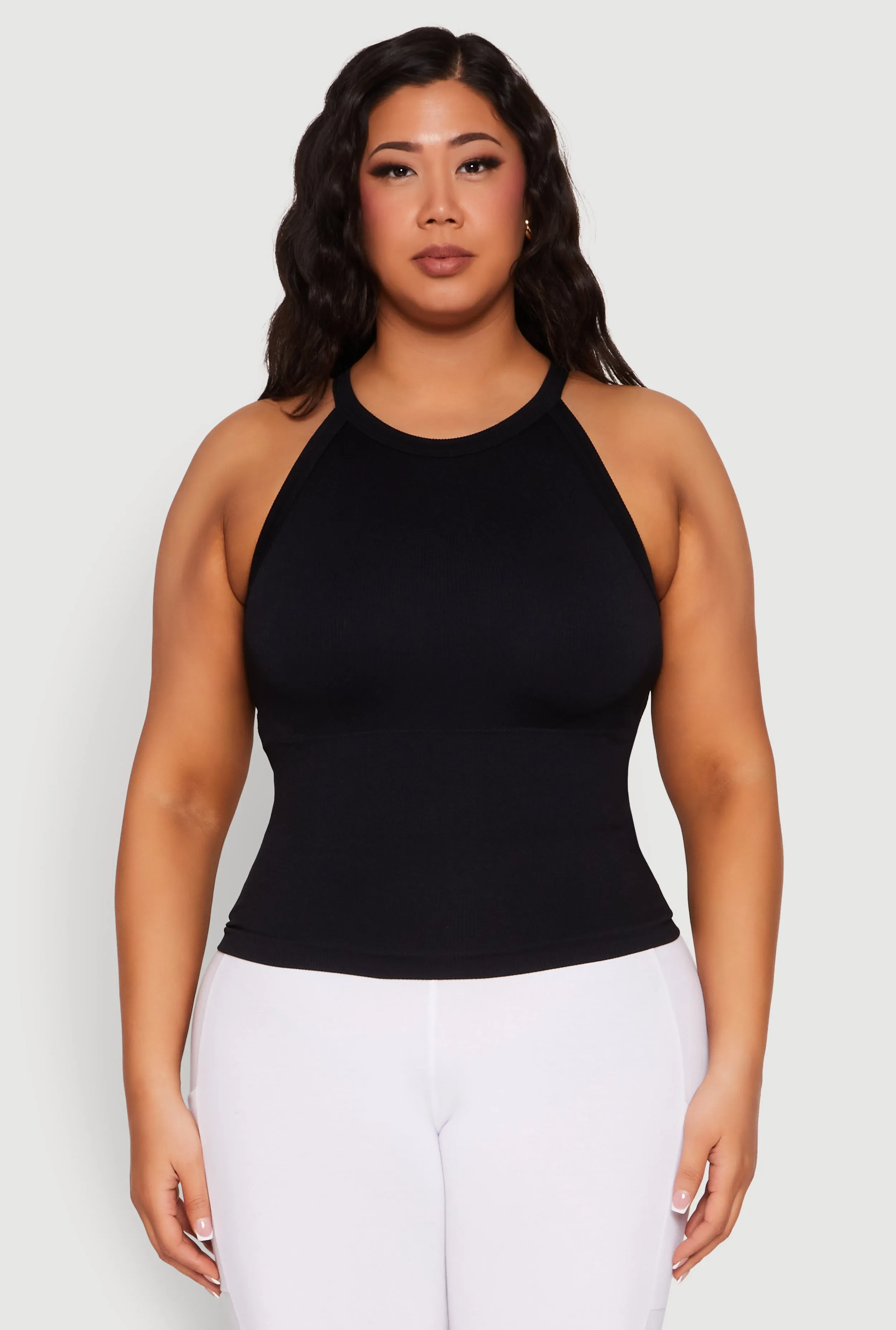 Plus Size Seamless High Neck Tank Top sold by Rainbow product image thumbnail 2