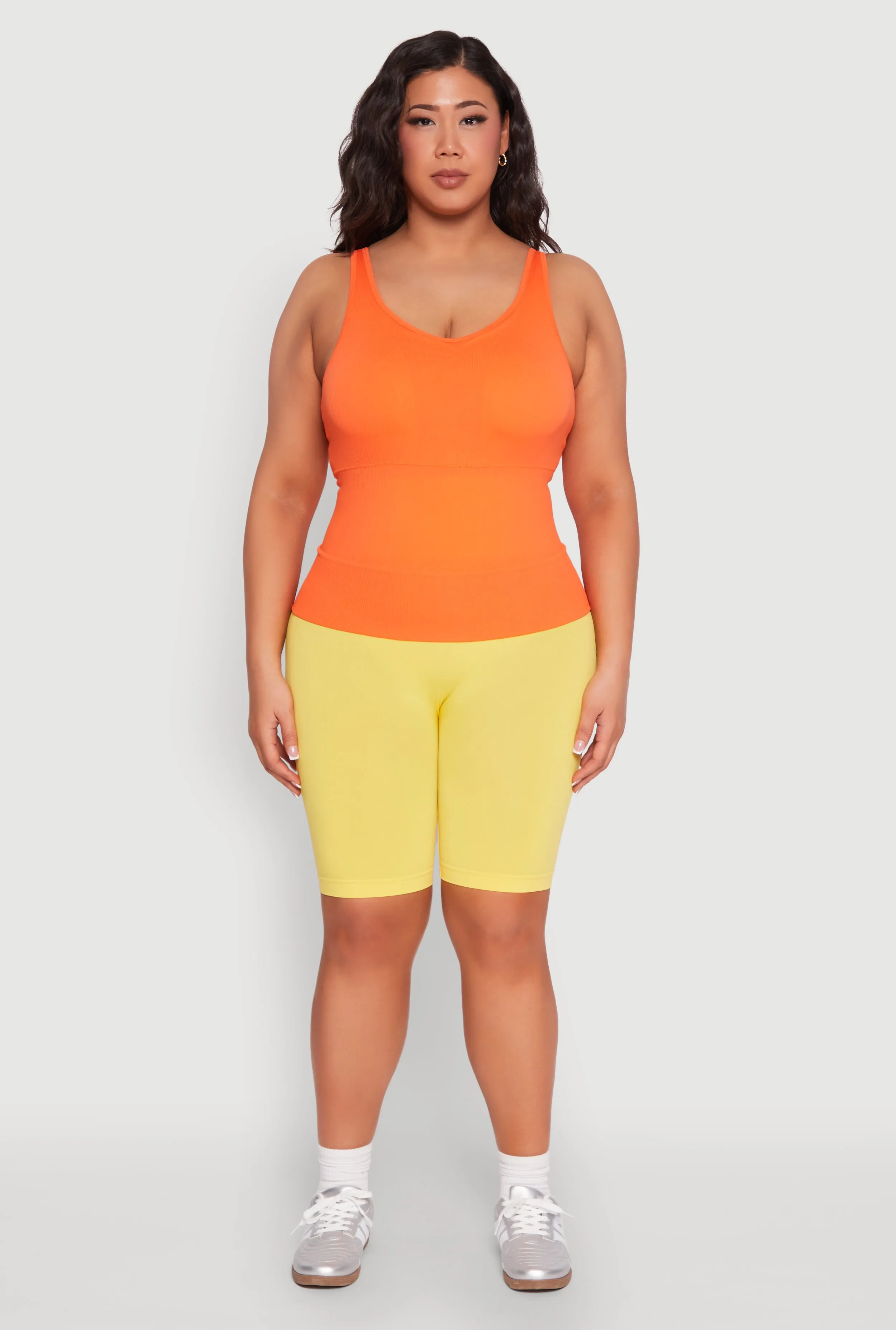Plus Size Ribbed Knit Seamless Tank Top sold by Rainbow