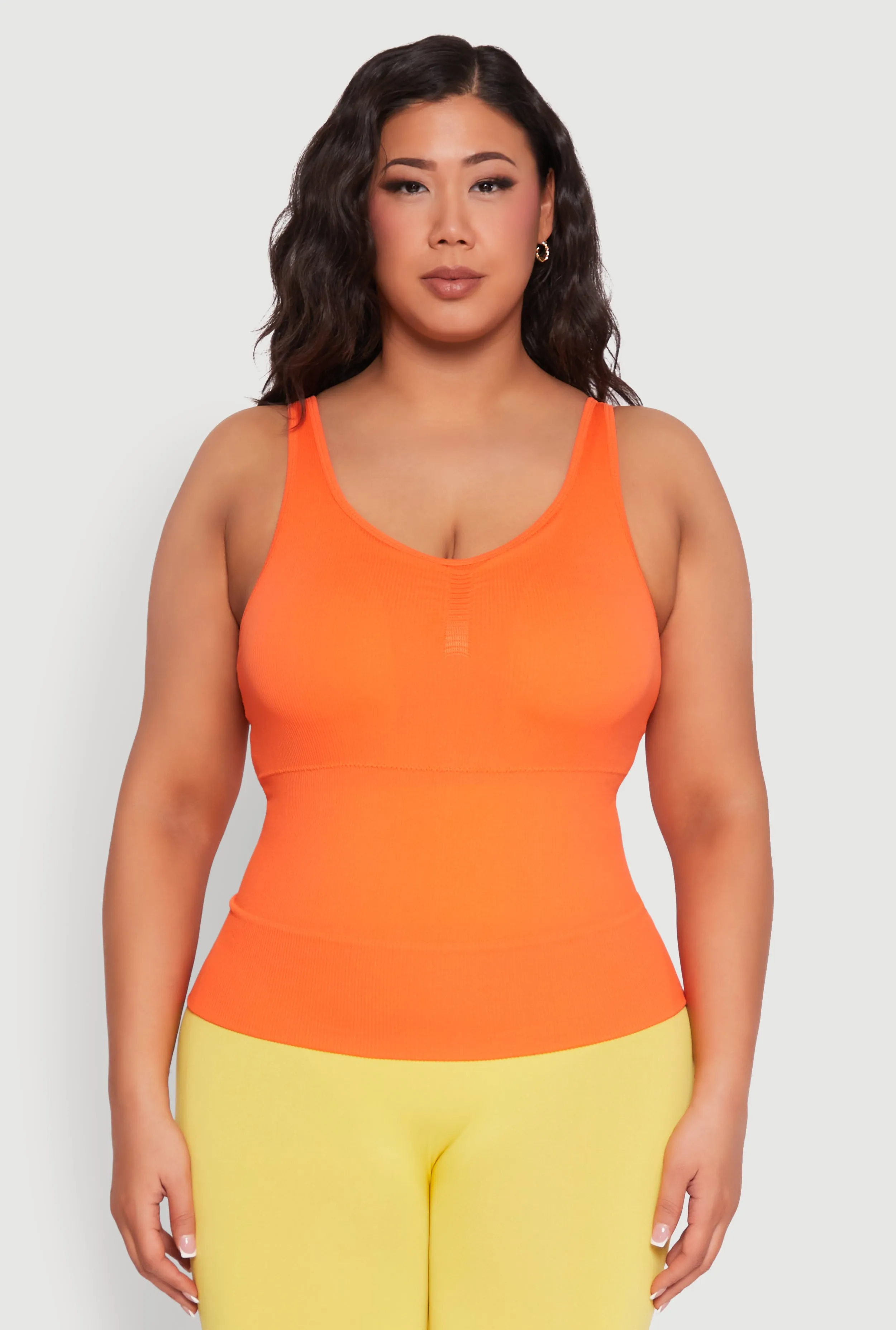 Plus Size Ribbed Knit Seamless Tank Top sold by Rainbow product image thumbnail 2