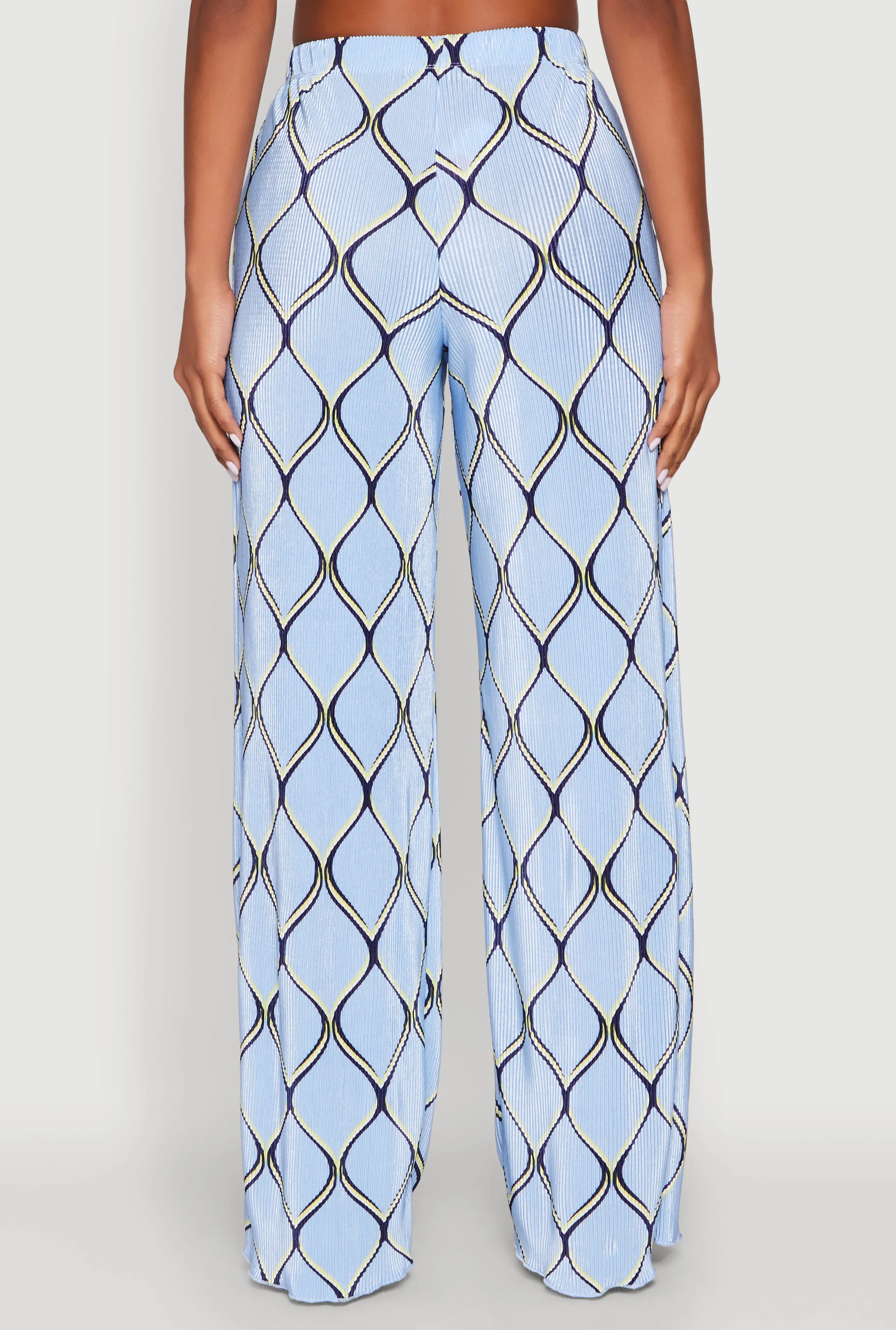 Almost Famous Printed Plisse Wide Leg Pants sold by Rainbow product image thumbnail 5