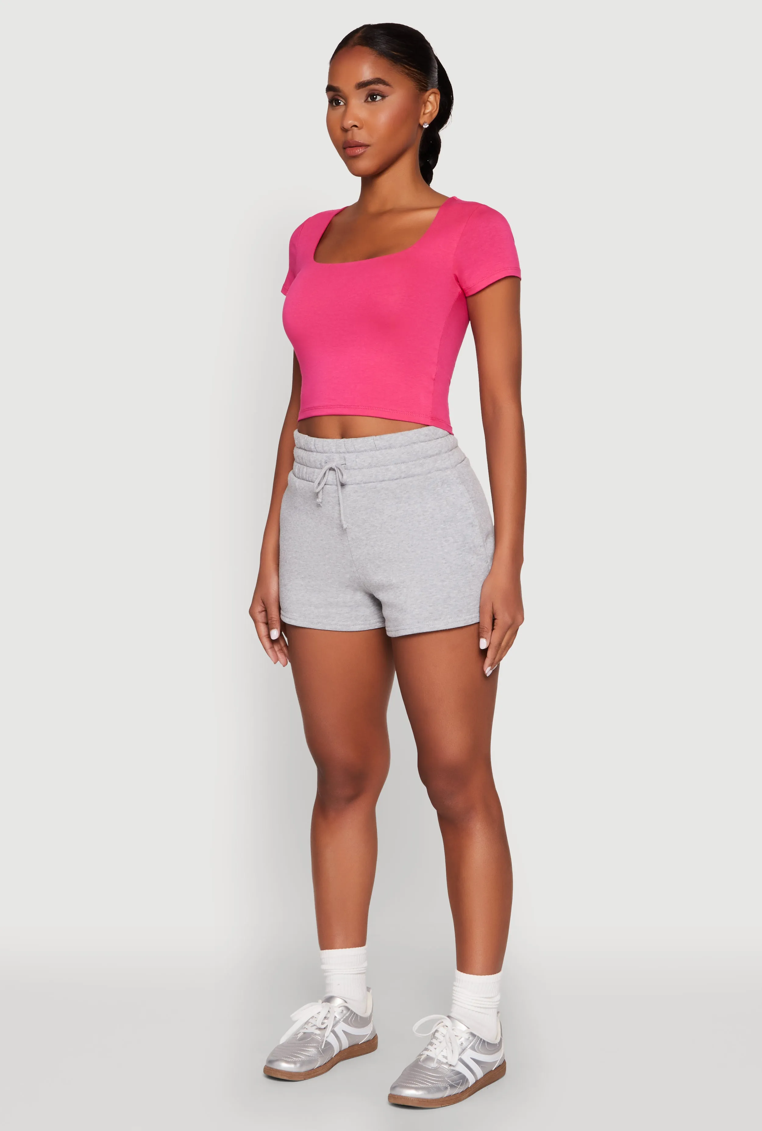 Basic Scoop Neck Cropped Tee sold by Rainbow product image thumbnail 5