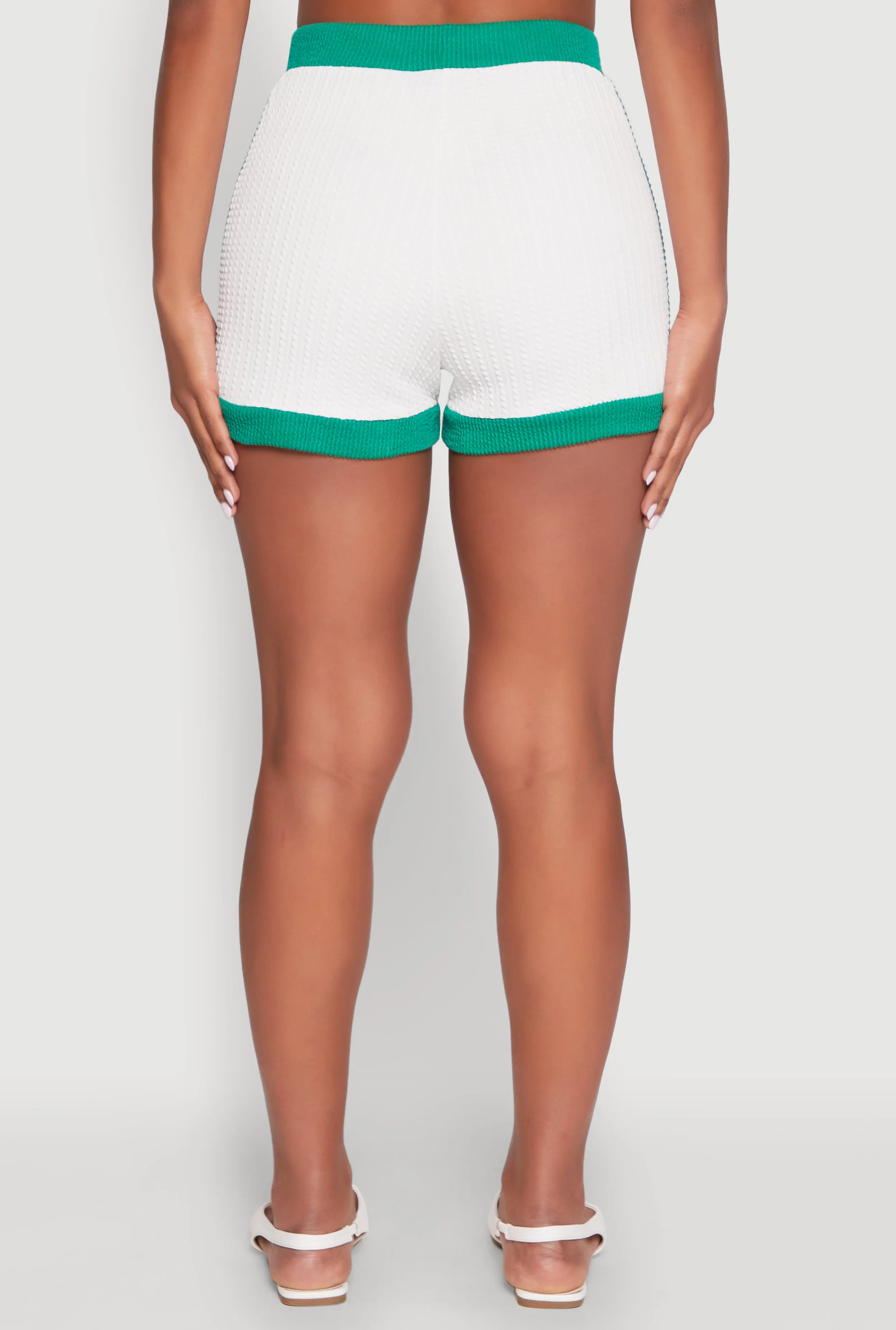 Contrast Trim Varsity Striped Shorts sold by Rainbow product image thumbnail 5